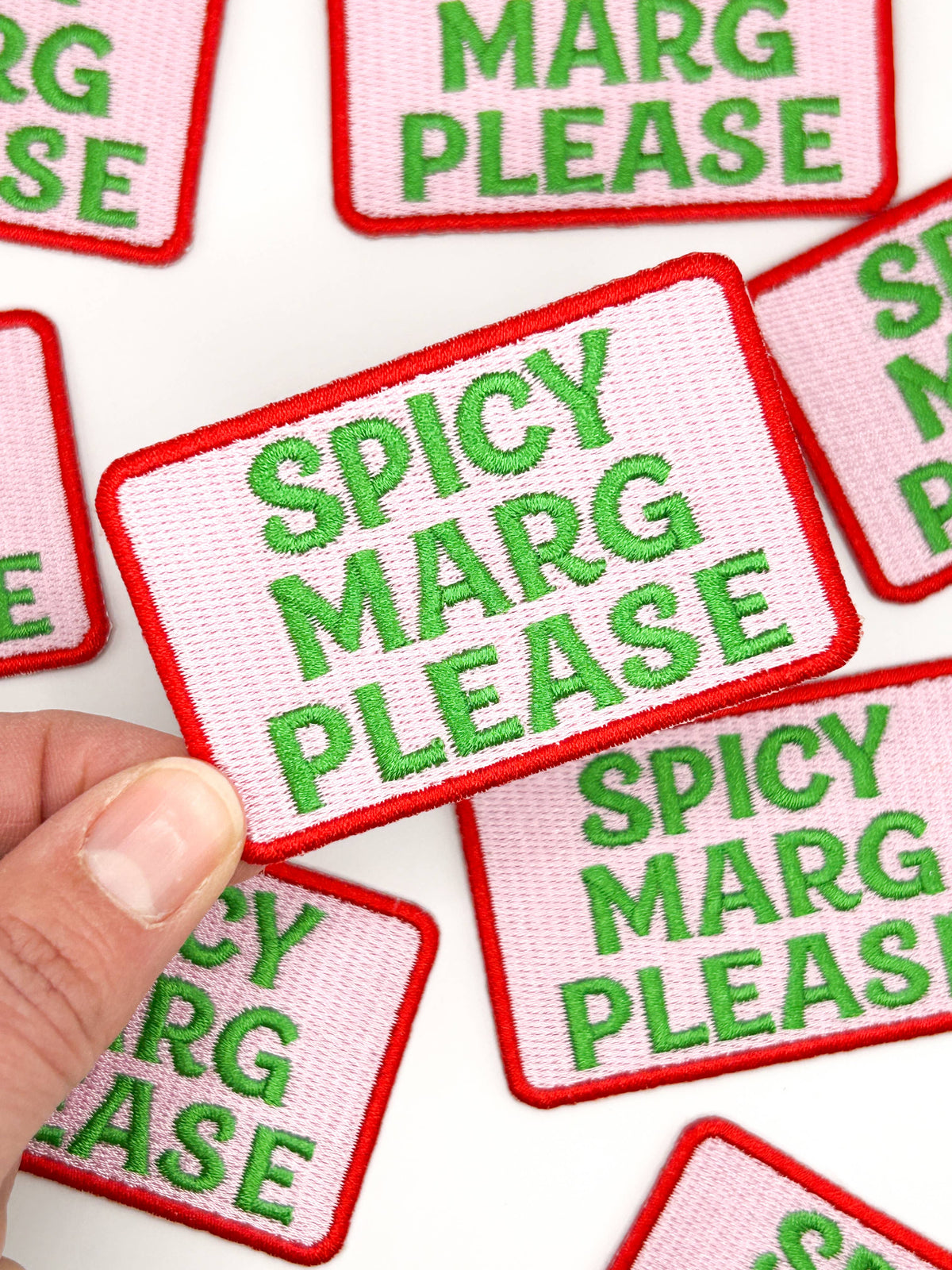 Spicy Marg Please Embroidered Patch – Margarita, Cocktail