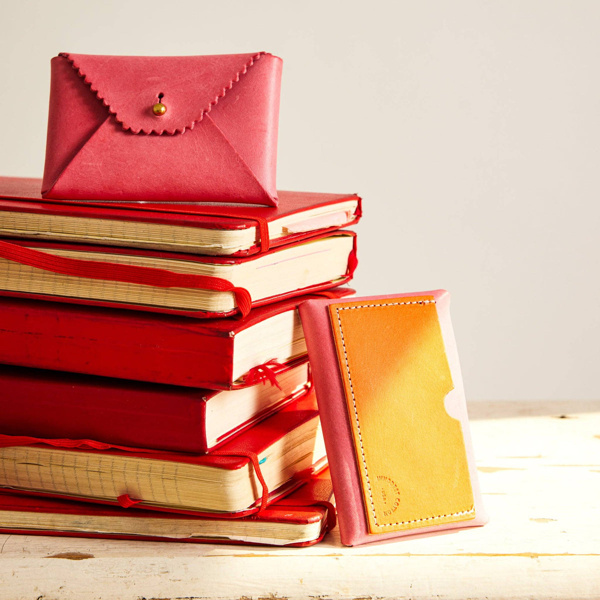 IMMODEST COTTON- Scallop Wallet | Carnation + Orange