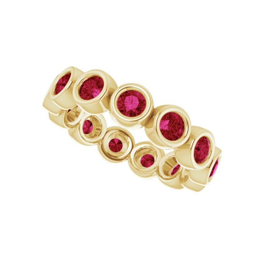 Bezel-Set Ruby Eternity Band