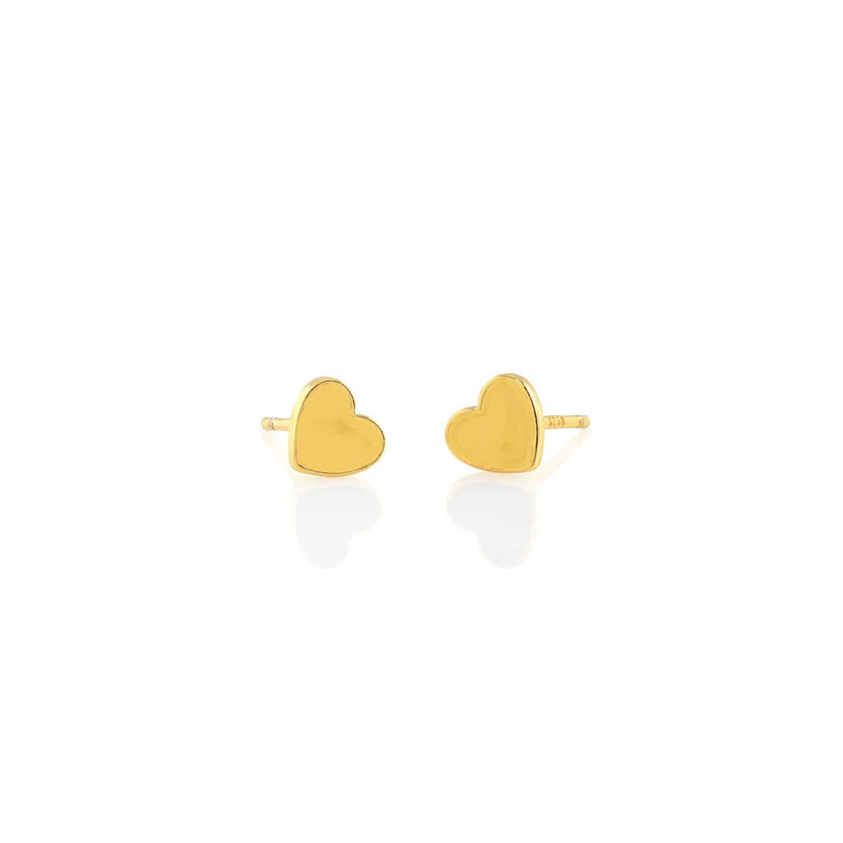 Petite Heart Enamel Stud Earrings