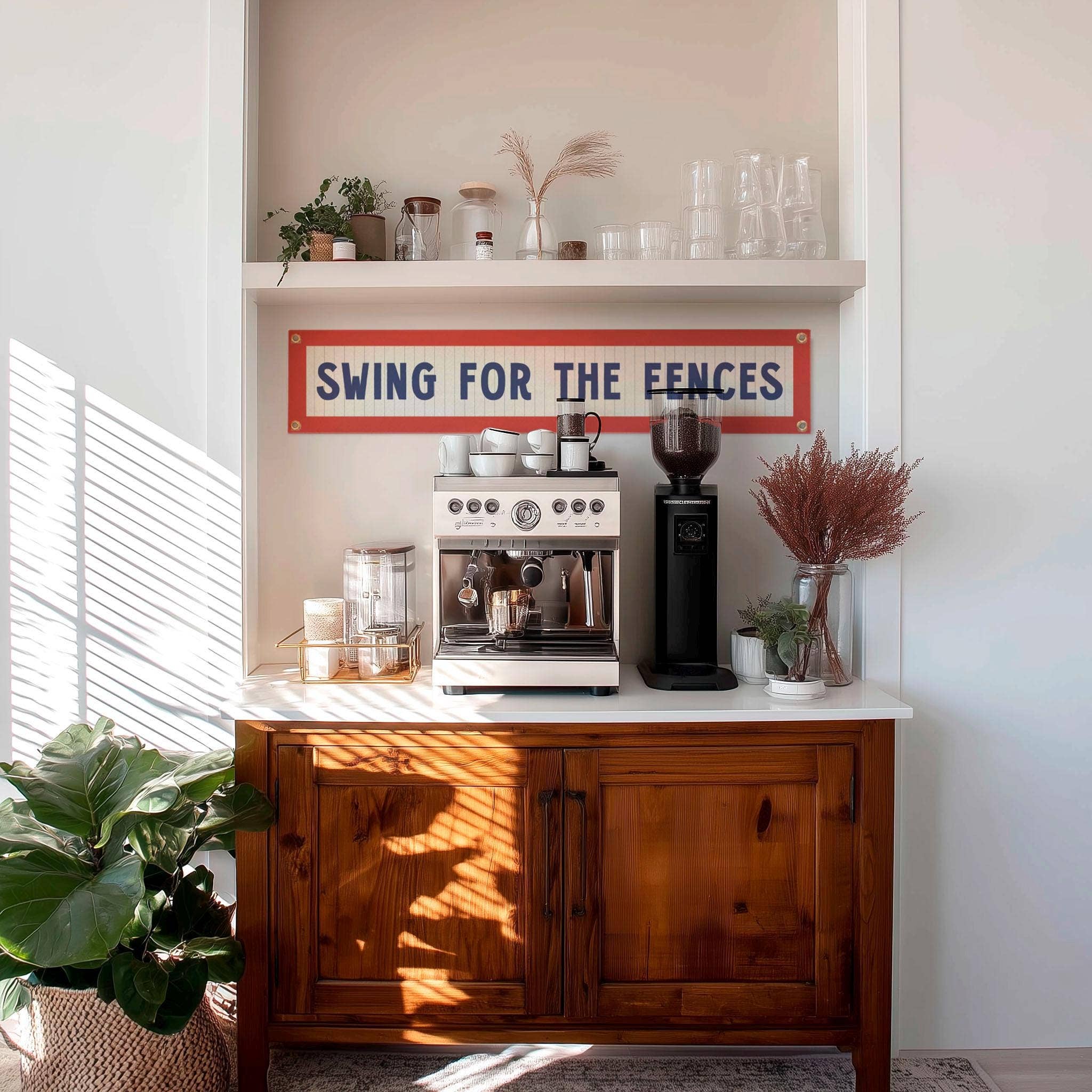 Swing For The Fences Felt Sign Banner