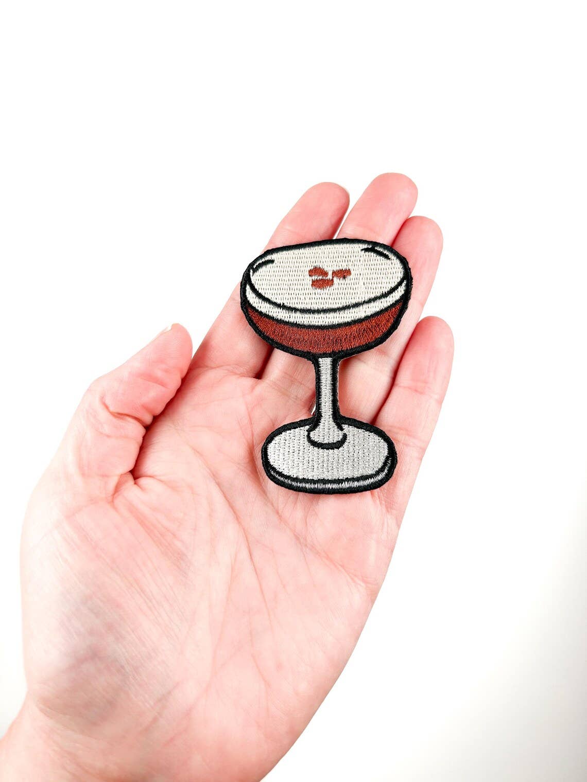 Espresso Martini Embroidered Iron-On Patch Cocktail Lover