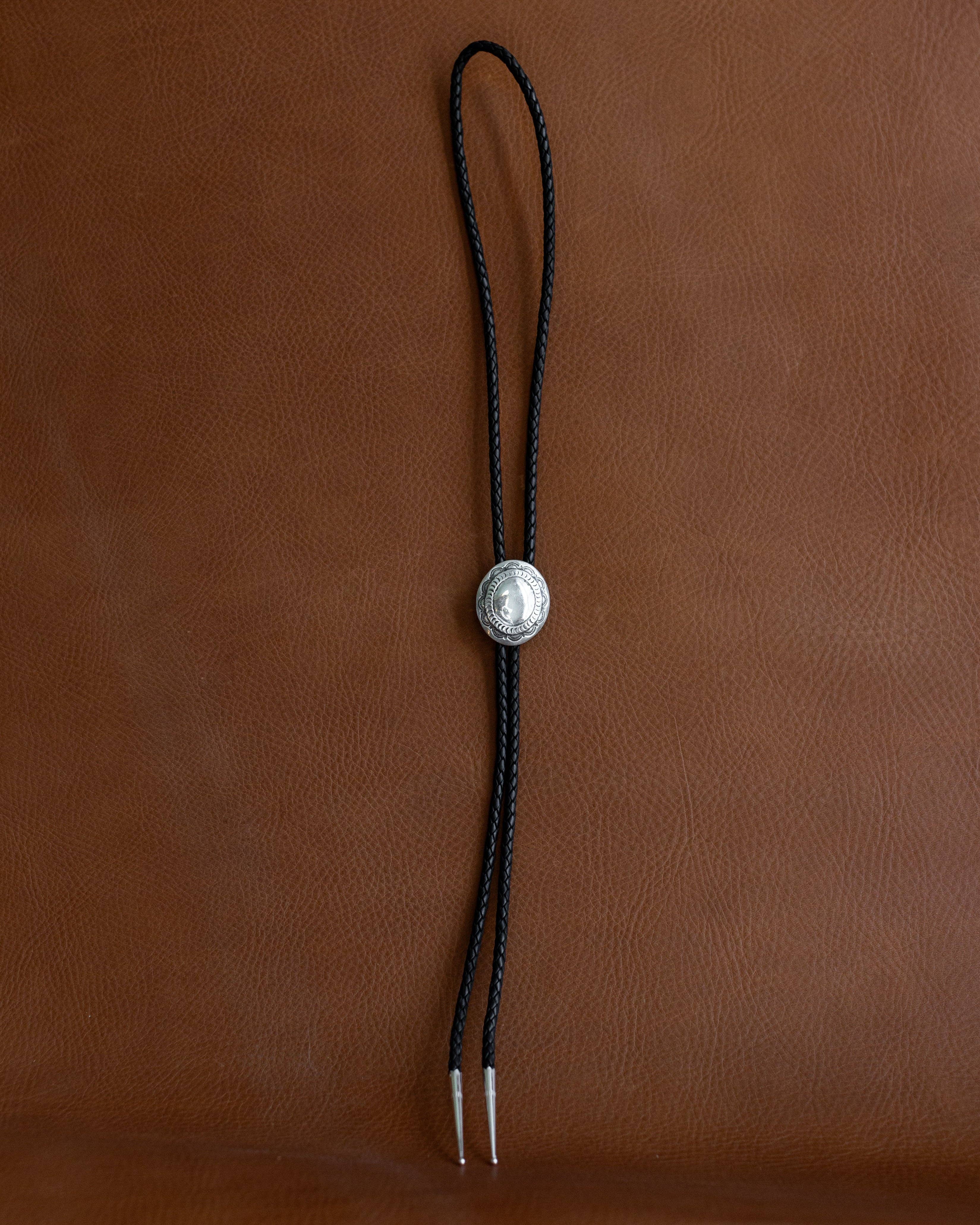 STERLING SILVER BOLO TIE WITH TIPS