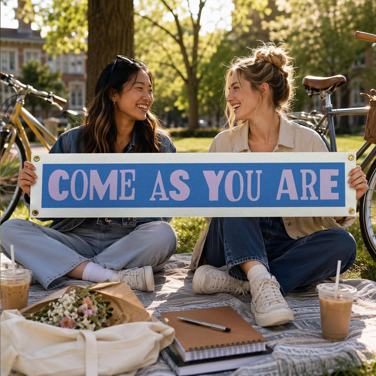 Come As You Are Felt Banner