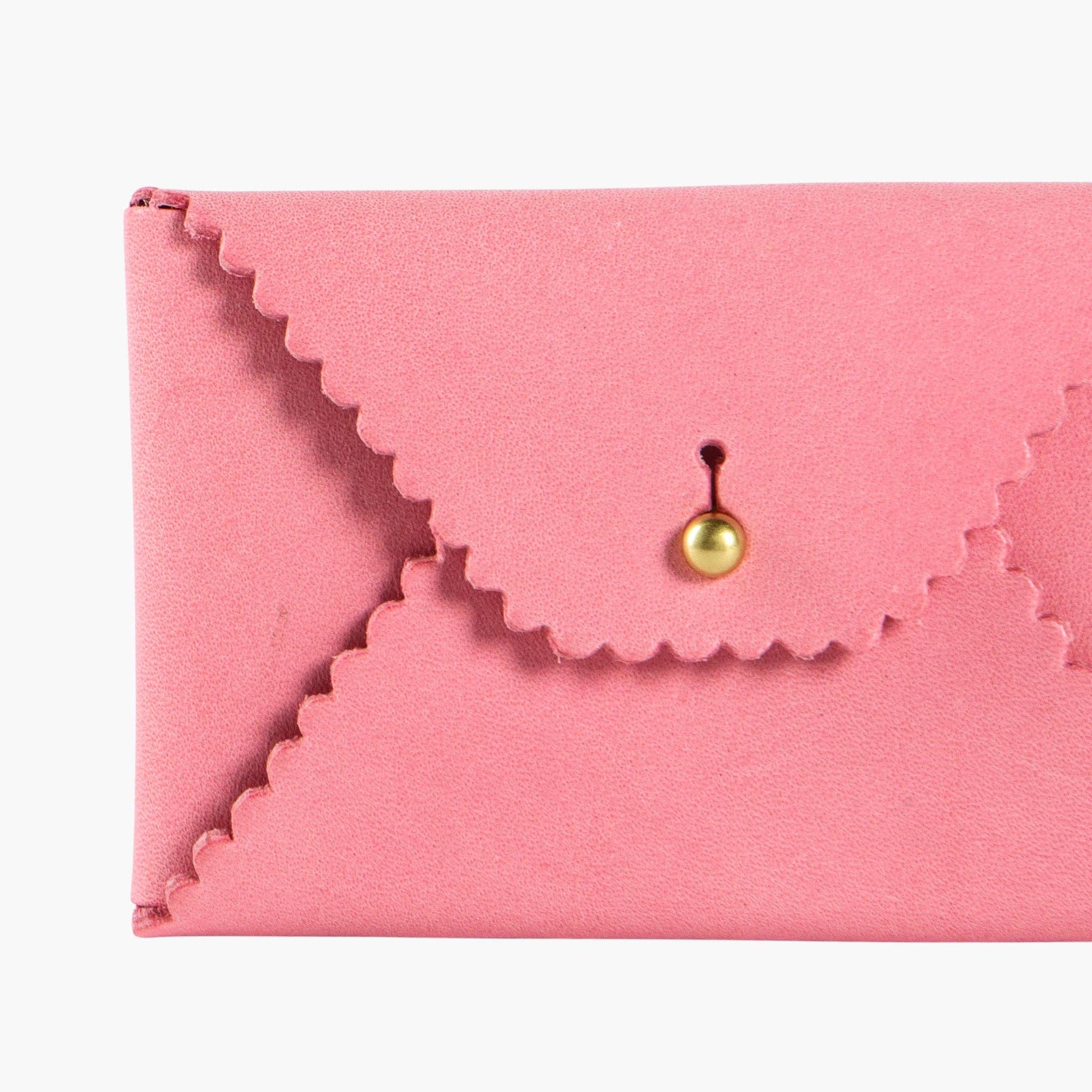 IMMODEST COTTON- Scallop Wallet | Carnation + Orange