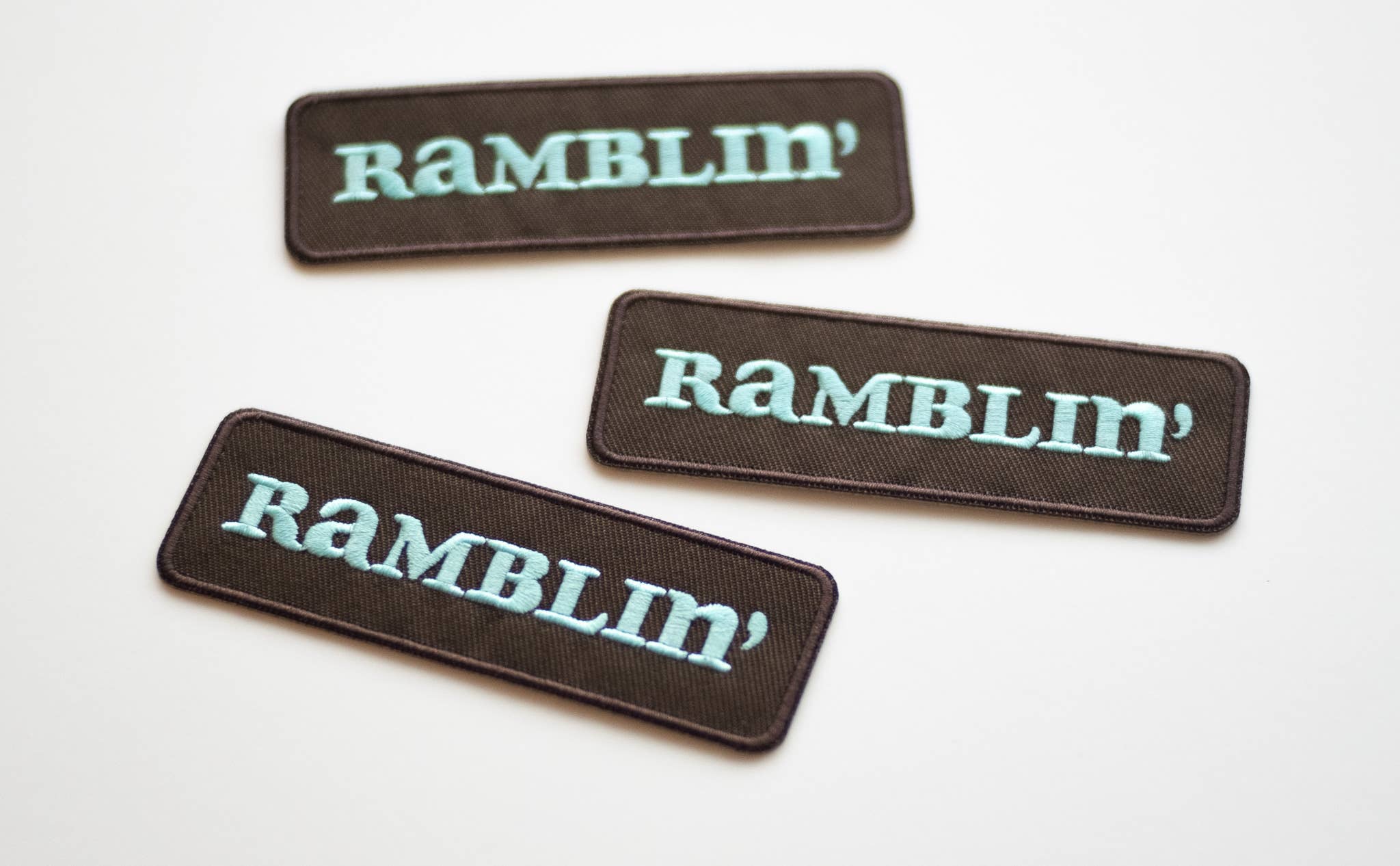 Ramblin' Embroidered Iron on Patch - Western