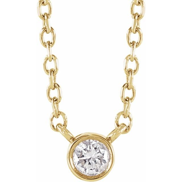 Bezel-set Diamond Necklace