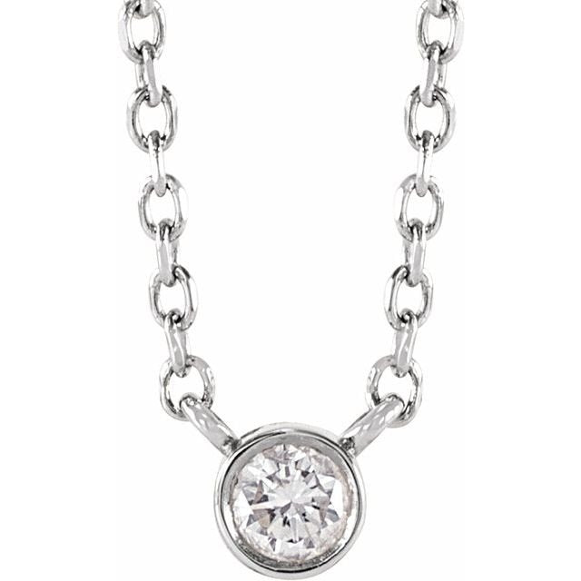 Bezel-set Diamond Necklace