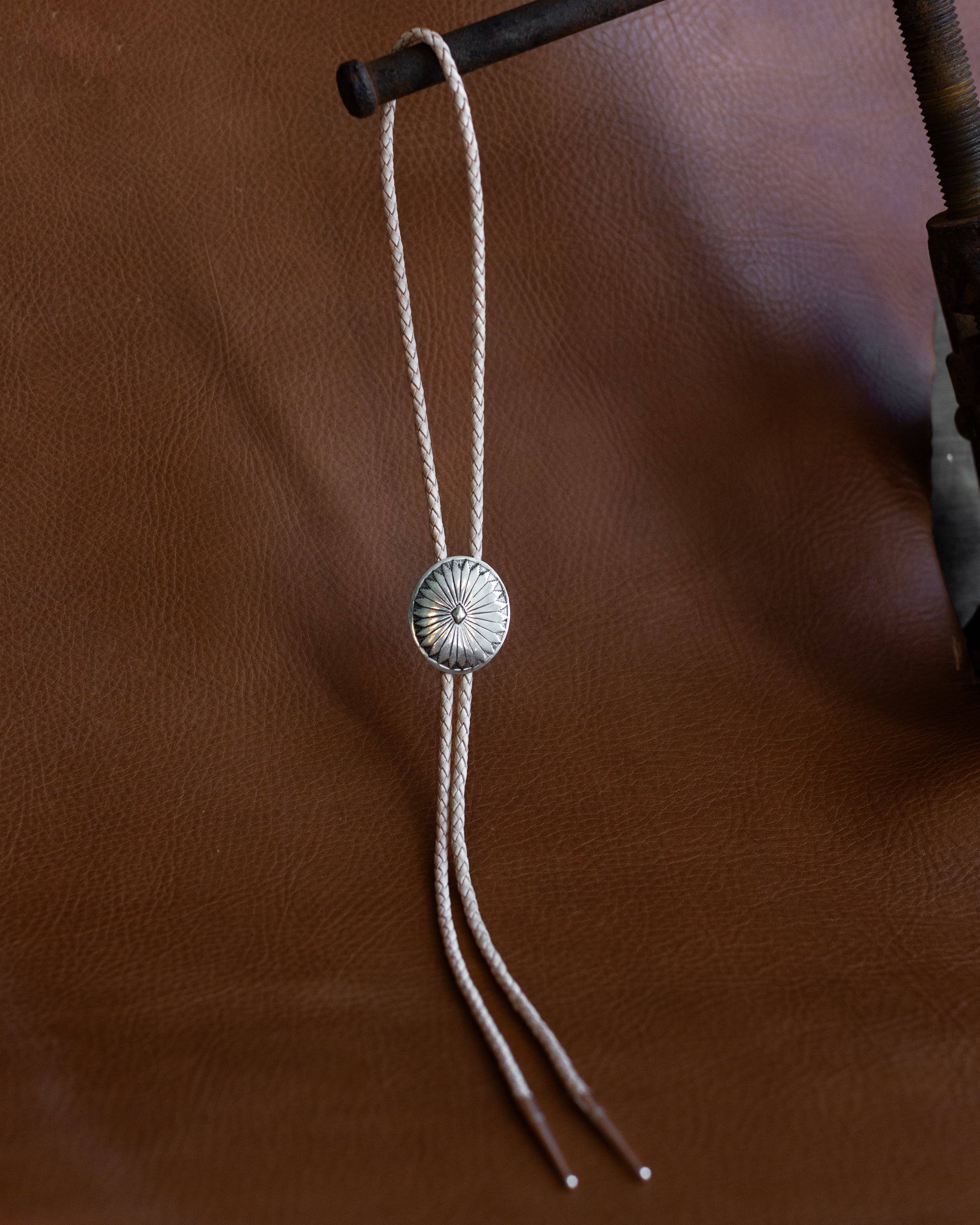 STERLING SILVER BOLO TIE WITH TIPS