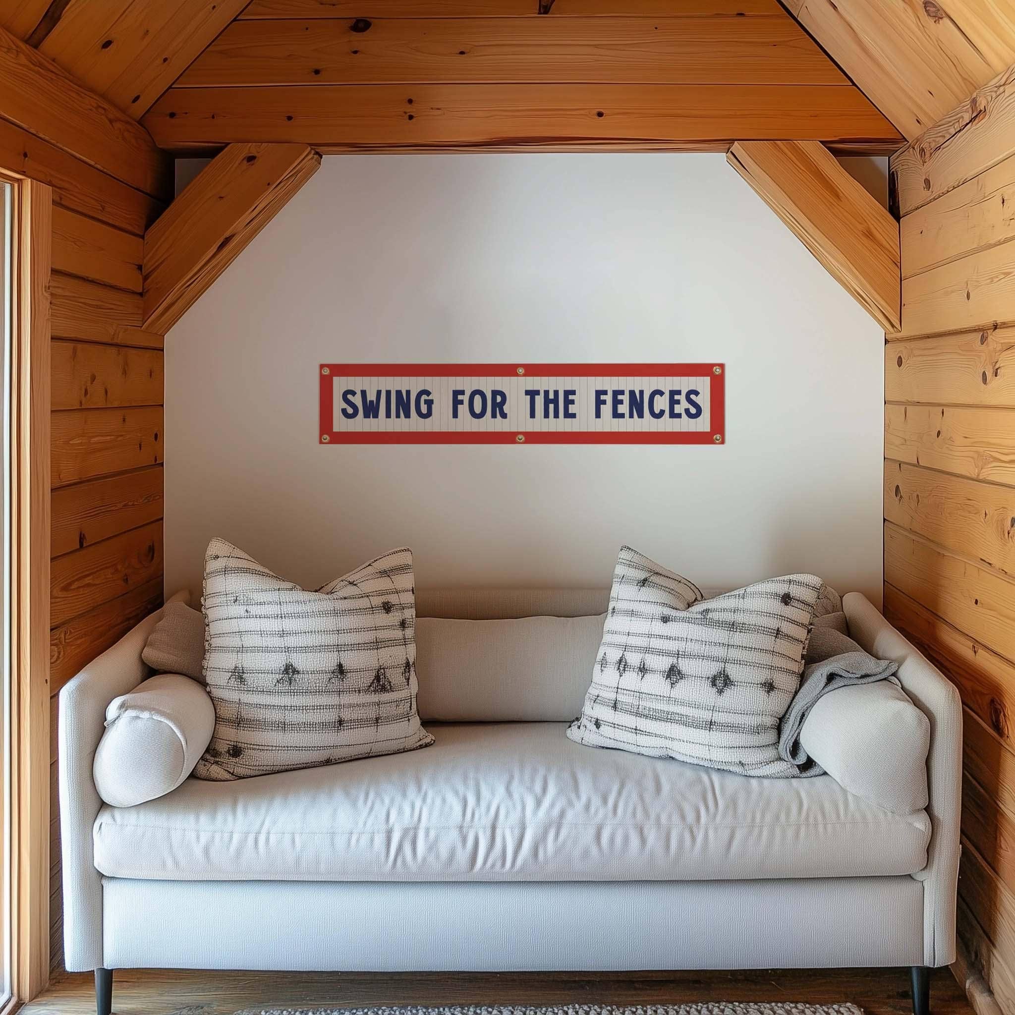 Swing For The Fences Felt Sign Banner