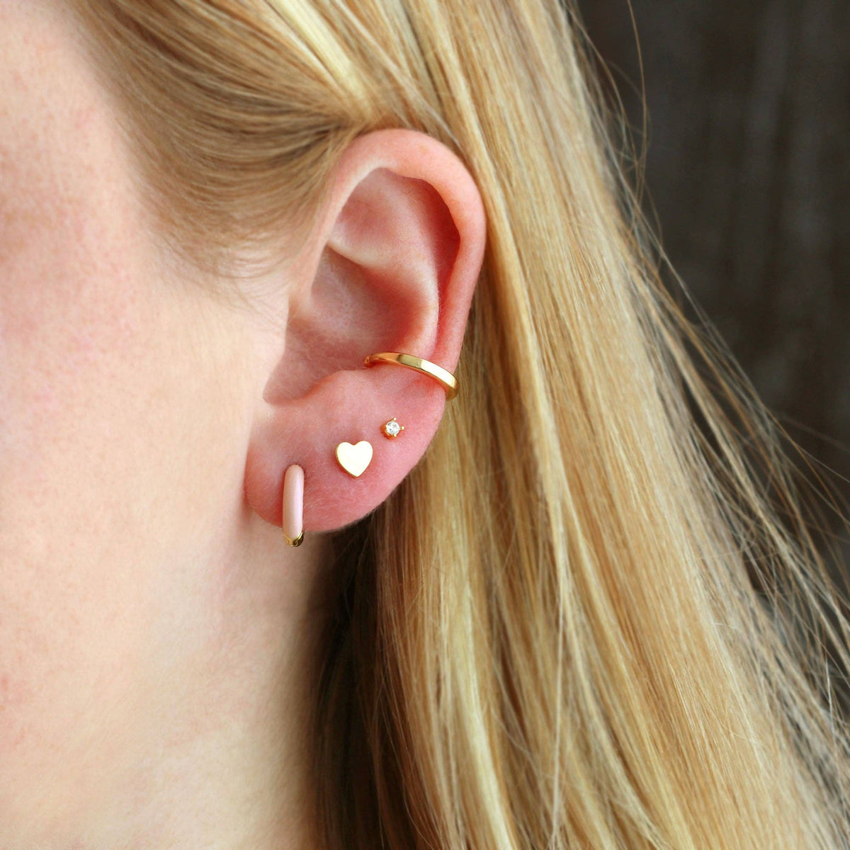 Enamel Huggie Hoop Earrings 18K Gold Vermeil | Sterling Silver 12mm Hoops Multiple Colors Hinge Closure Nickel Free Hypoallergenic Ships from CA