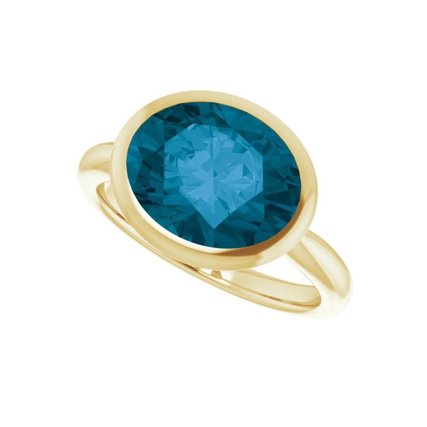 East-West London Blue Topaz Cocktail Ring