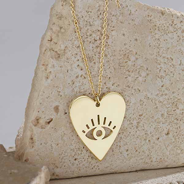 Evil Eye Heart Necklace