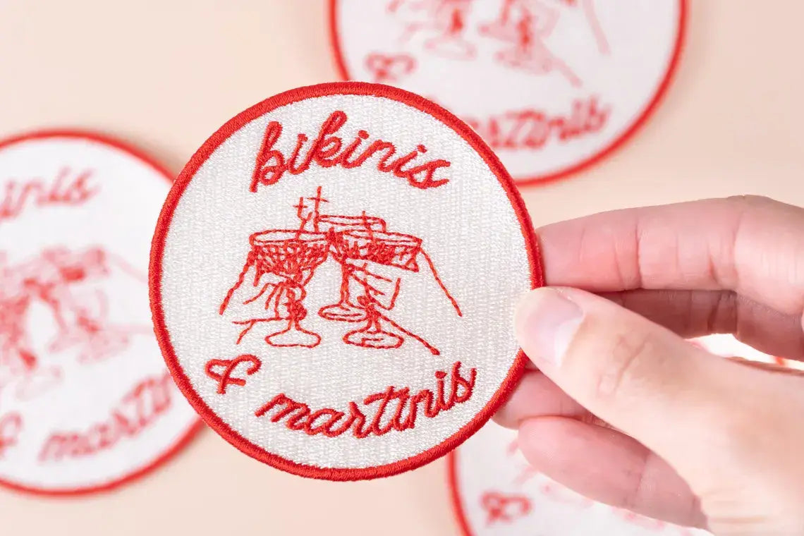 Bikinis and Martinis Iron-On Patch Bachelorette Party, Bars