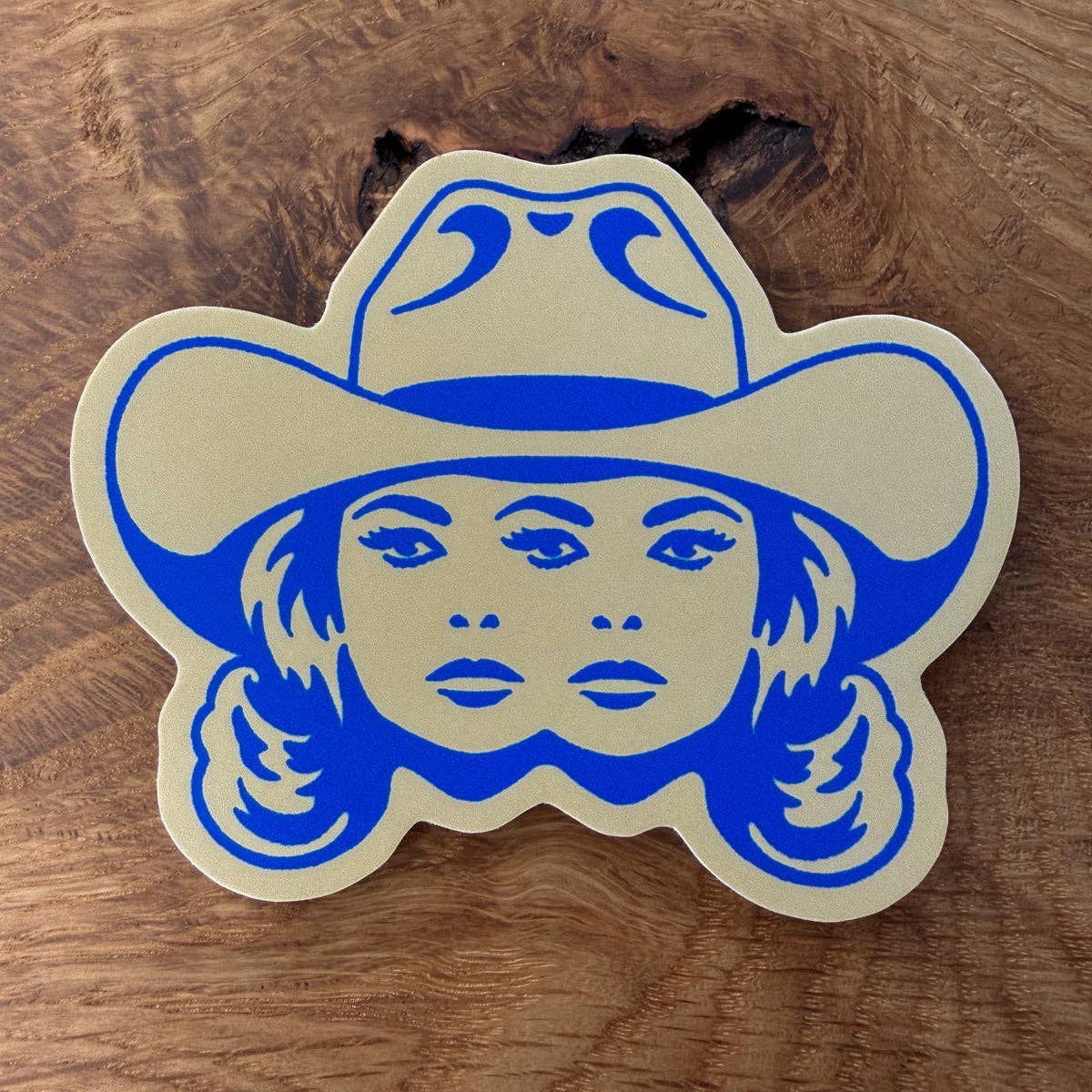 Double Vision (Royal Blue/Sand) 3 Inch Matte Vinyl Sticker