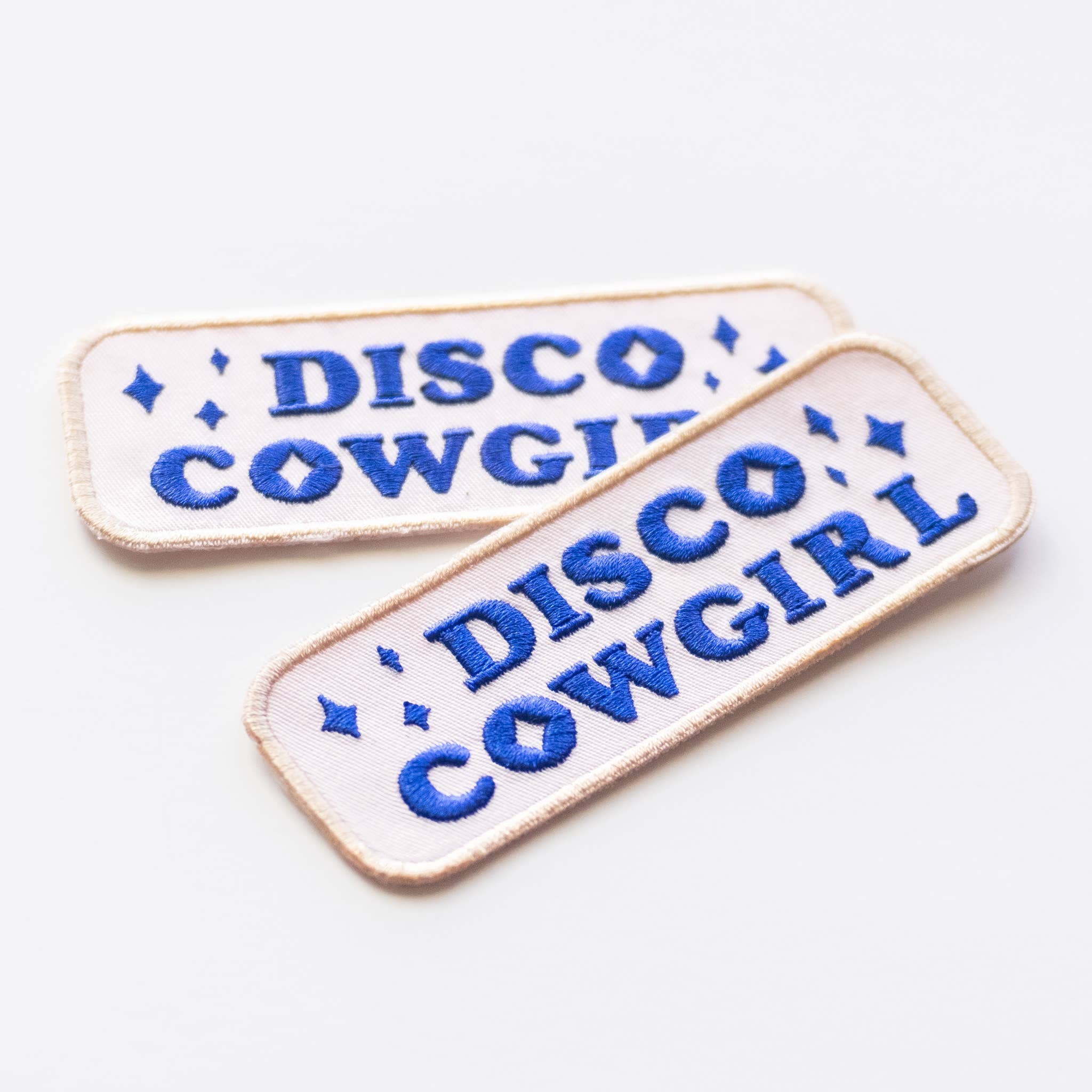 Disco Cowgirl Embroidered Iron on Patch