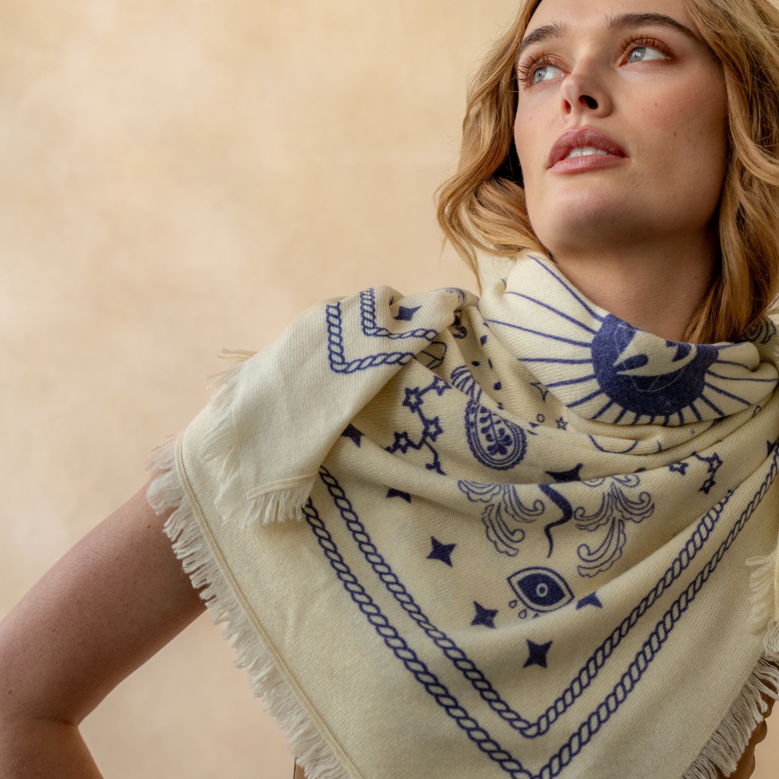 Cosmic Cashmere Bandana Sweater Wrap