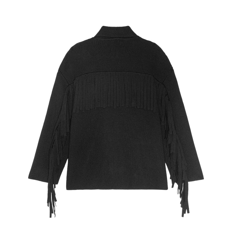 THE WESTERN FRINGE SWEATER JACKET