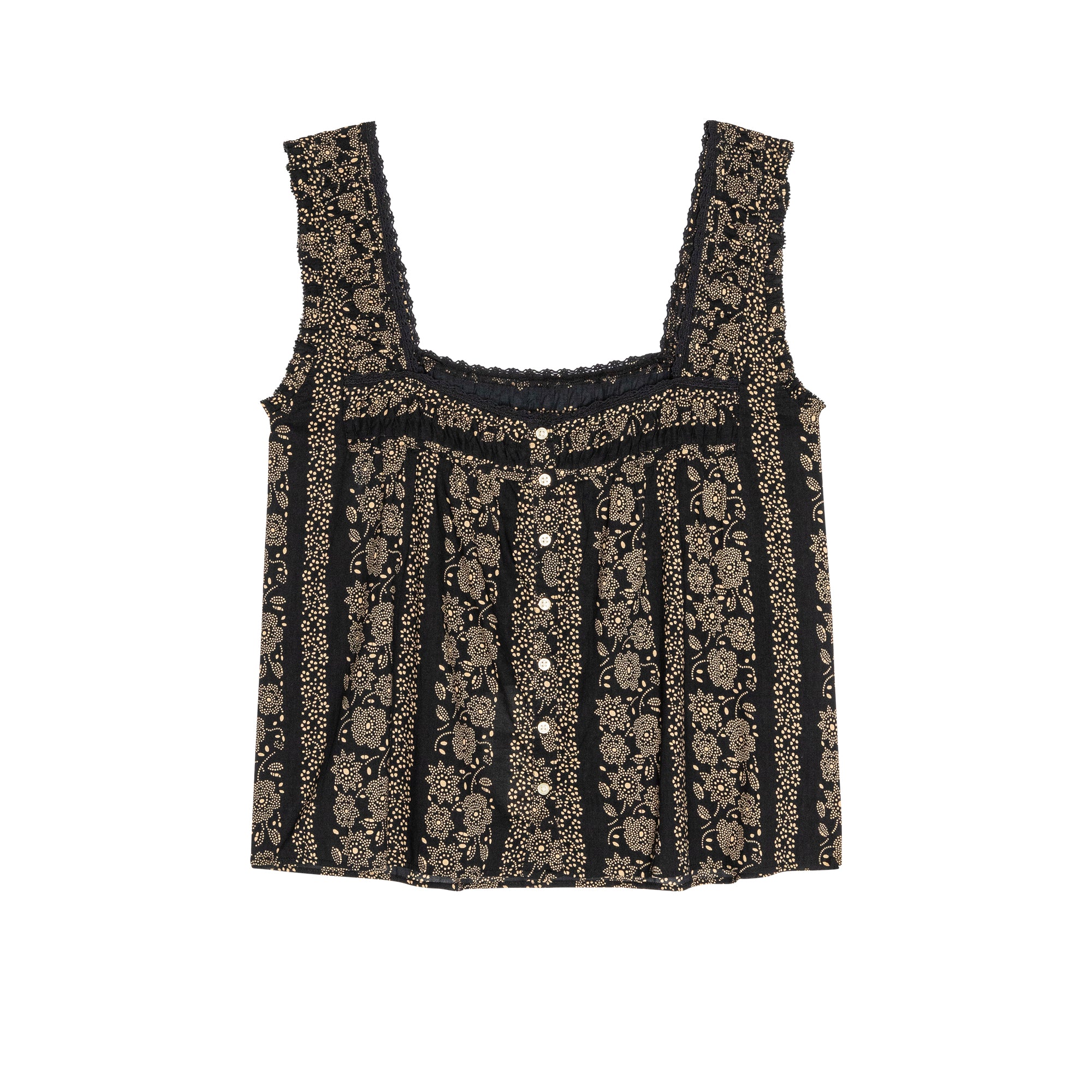 BLACK & CREAM TOKEN FLORAL