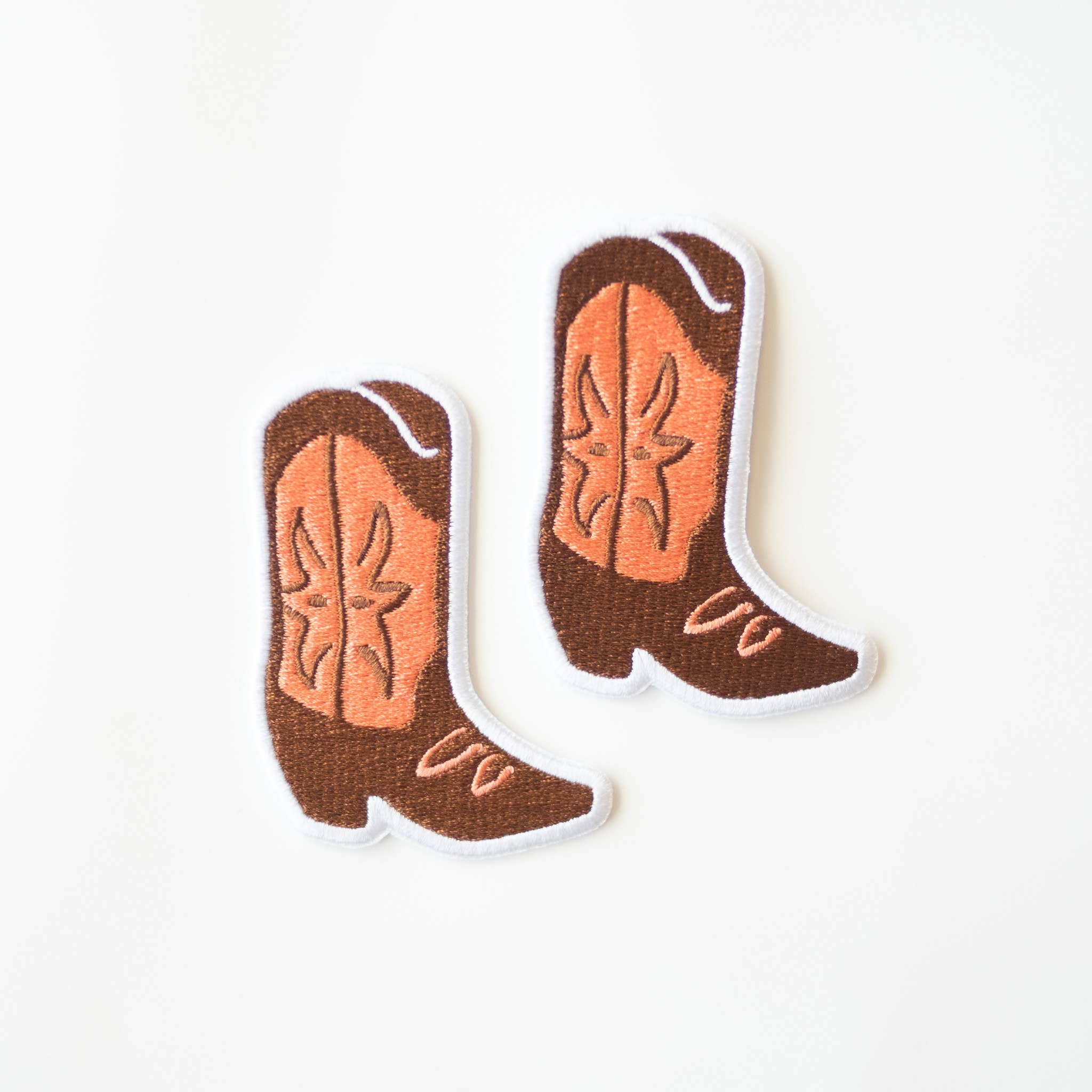 Cowgirl Boot Embroidered Iron on Patch