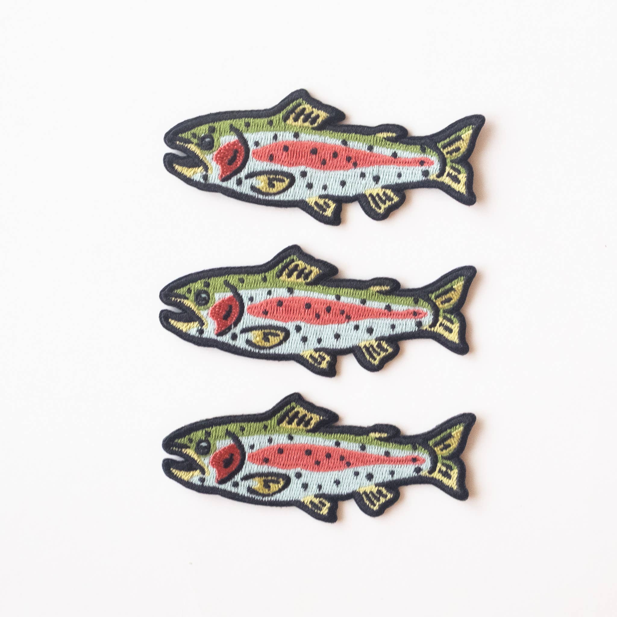 Rainbow Trout Embroidered Iron on Patch