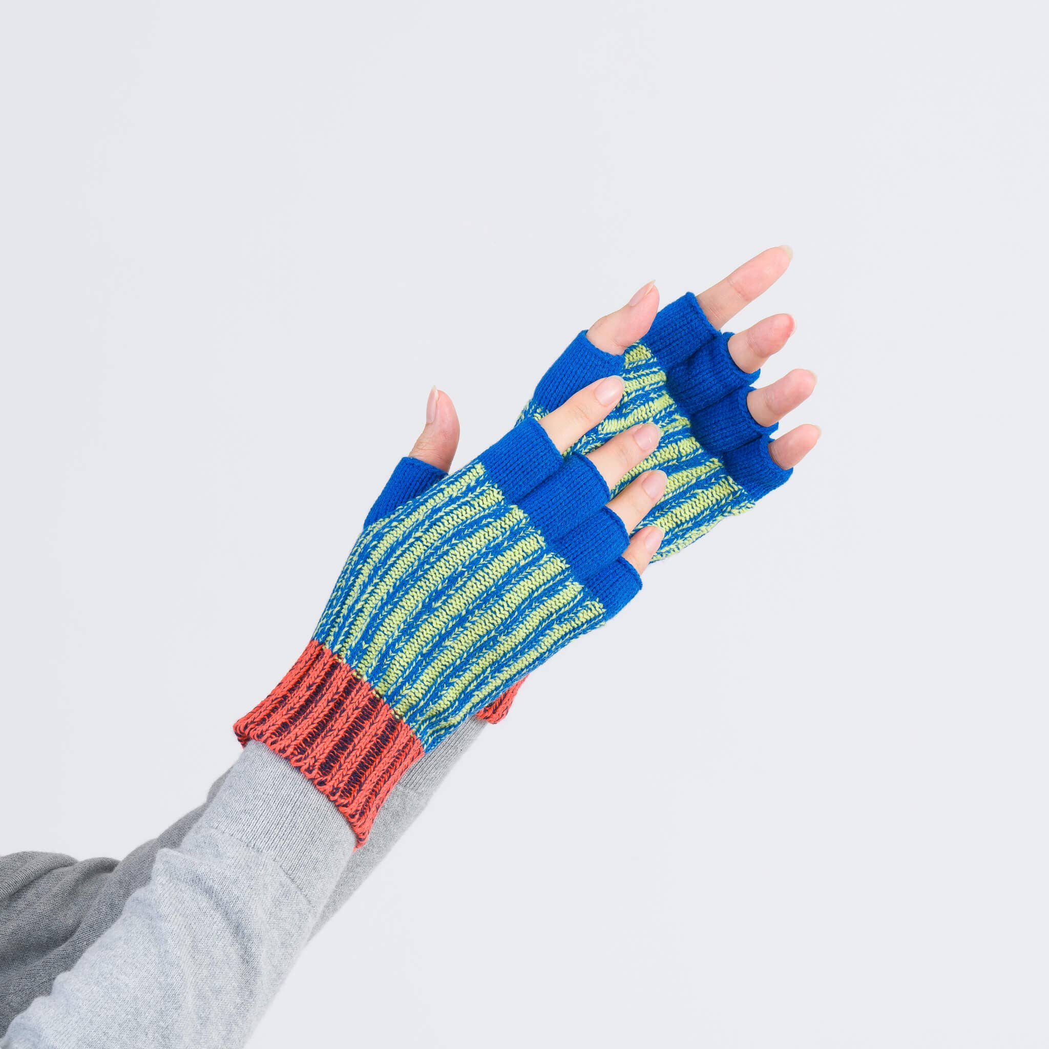 Big Stripe Fingerless Gloves