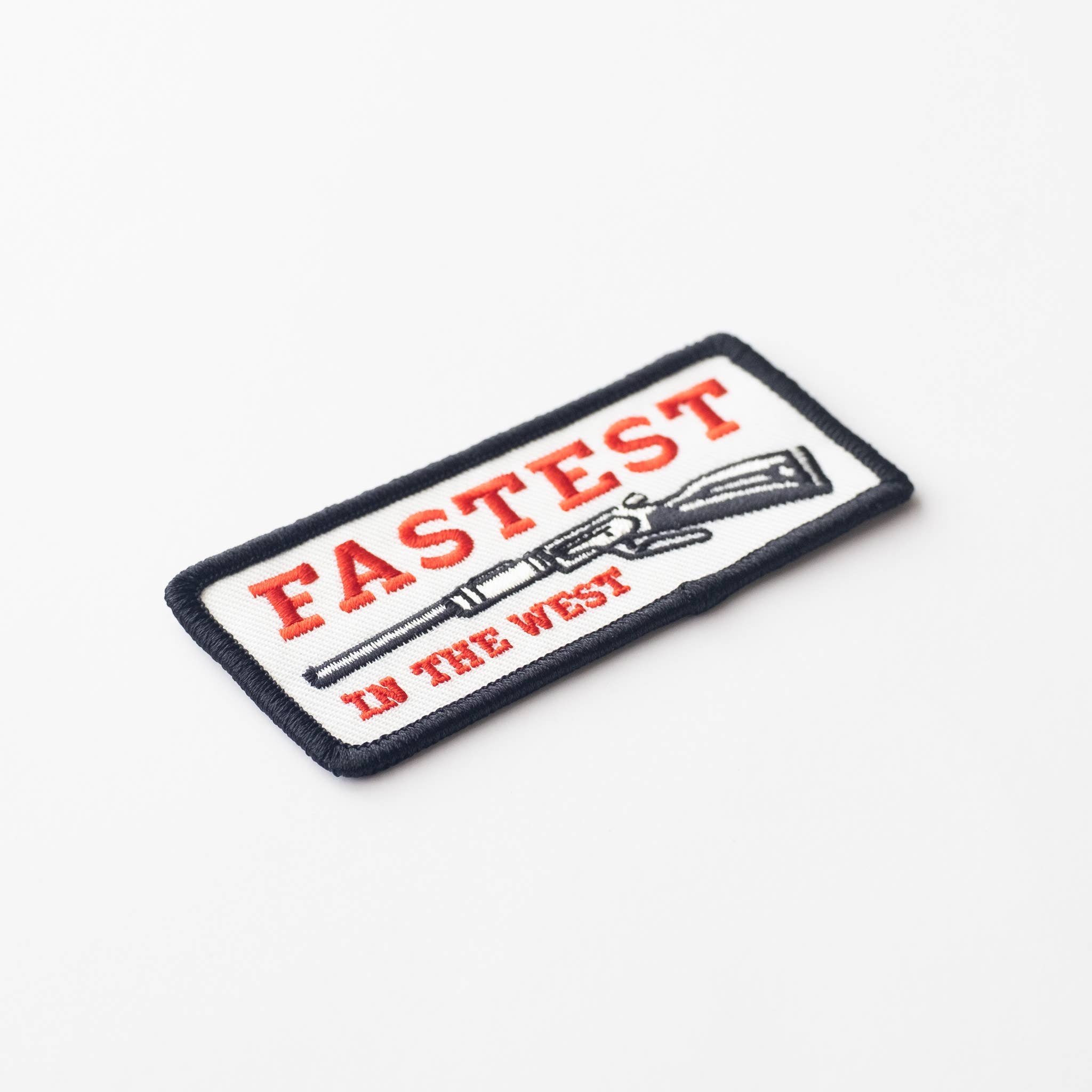 Fastest in the West Embroidered Iron on Patch