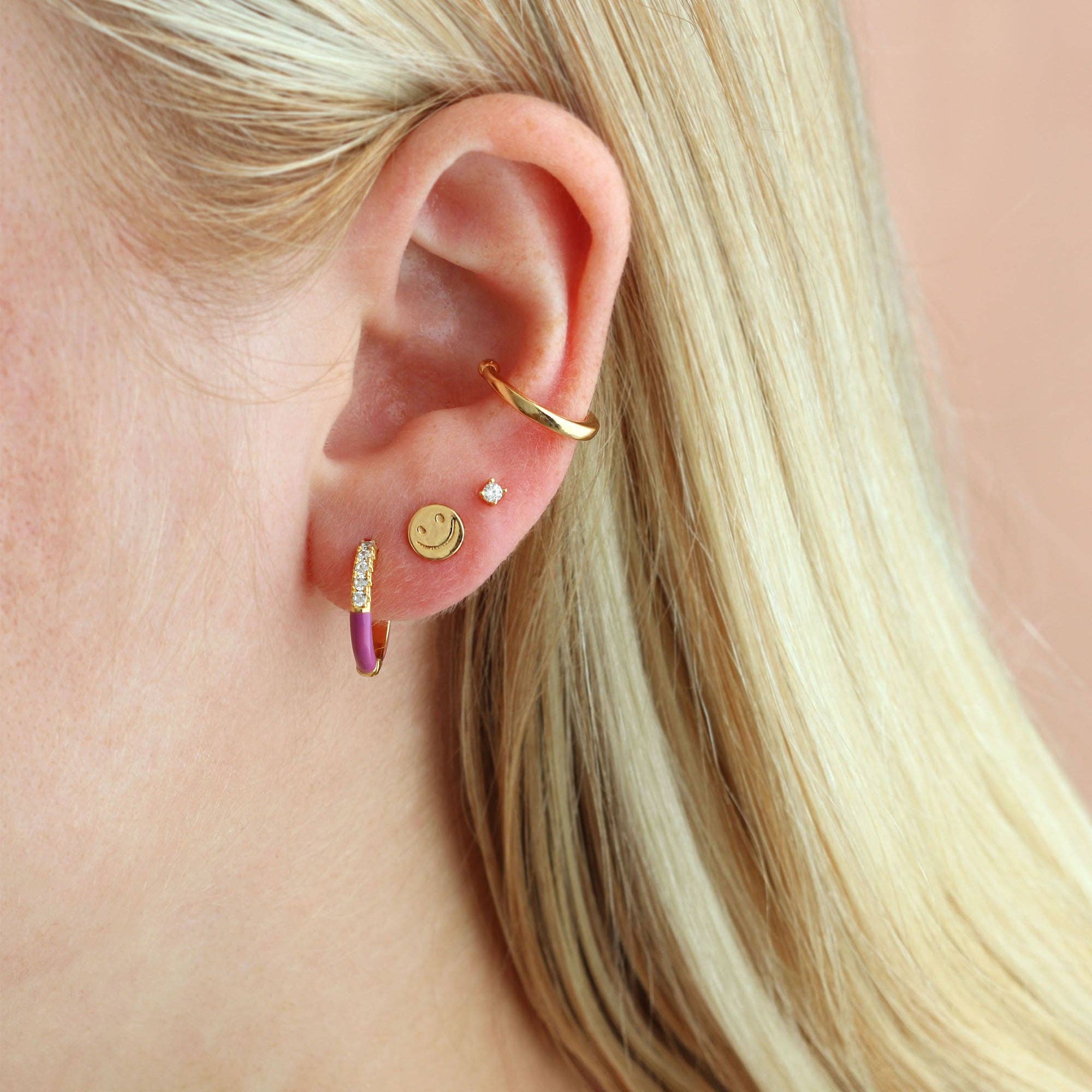 Happy Face Stud Earrings
