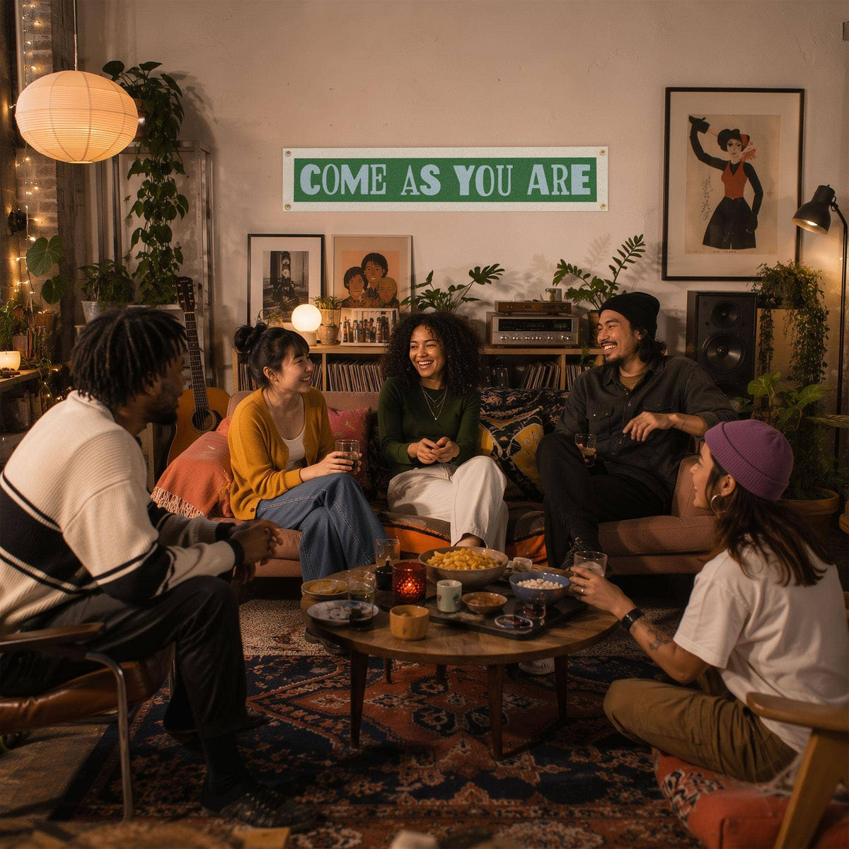 Come As You Are Felt Banner