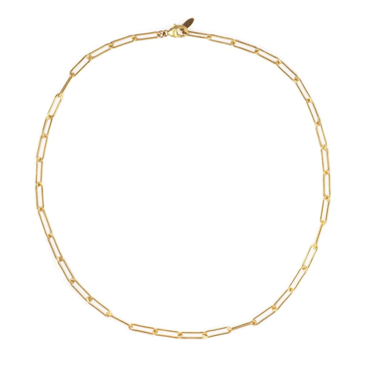 Paperclip Chain Necklace Gold Filled | Sterling Silver Adjustable up to 18 Inches Lobster Clasp Nickel Free Ships from CA