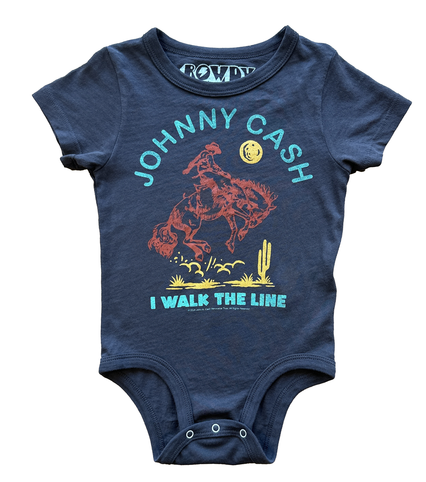 Johnny Cash I Walk The Line Black Onesie