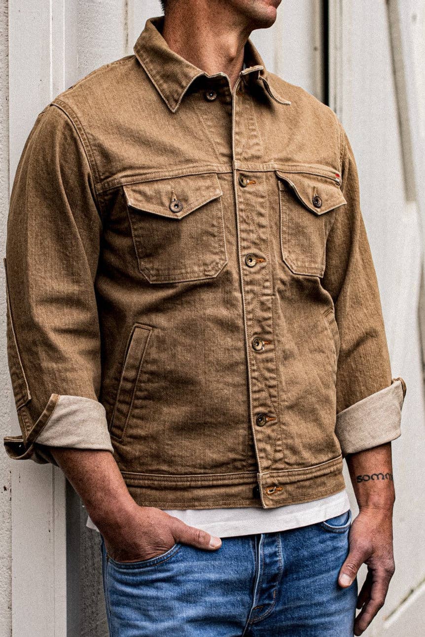 Artcher Jacket | 14oz Broken Twill Denim in Black Stone