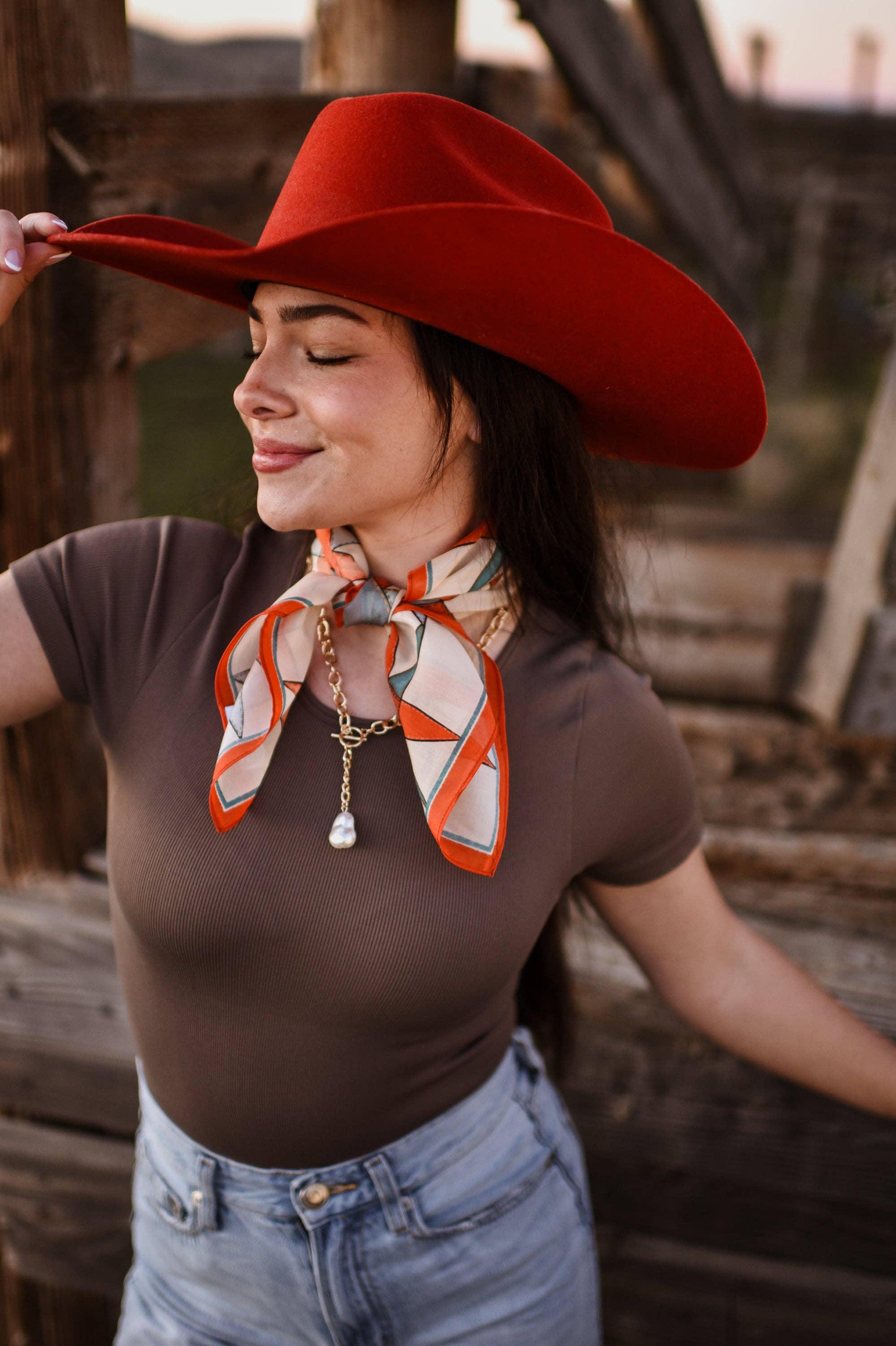 Americana Stars Wild Rag Western Silk Scarf