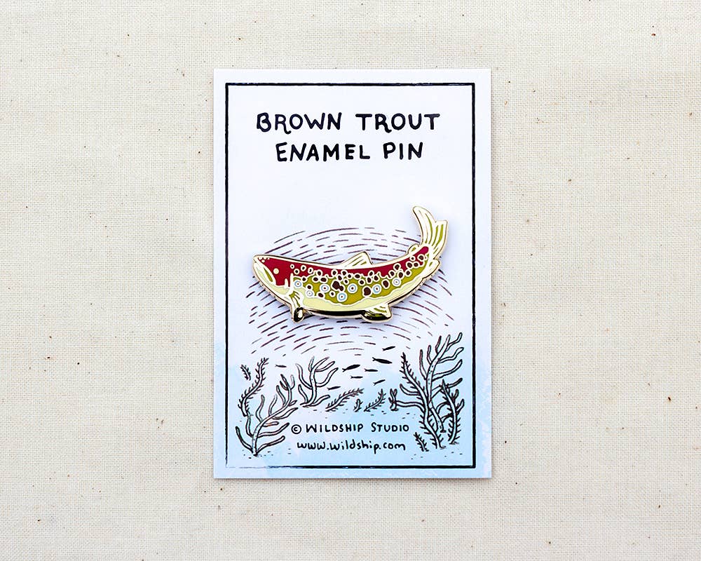 Brown Trout Enamel Pin