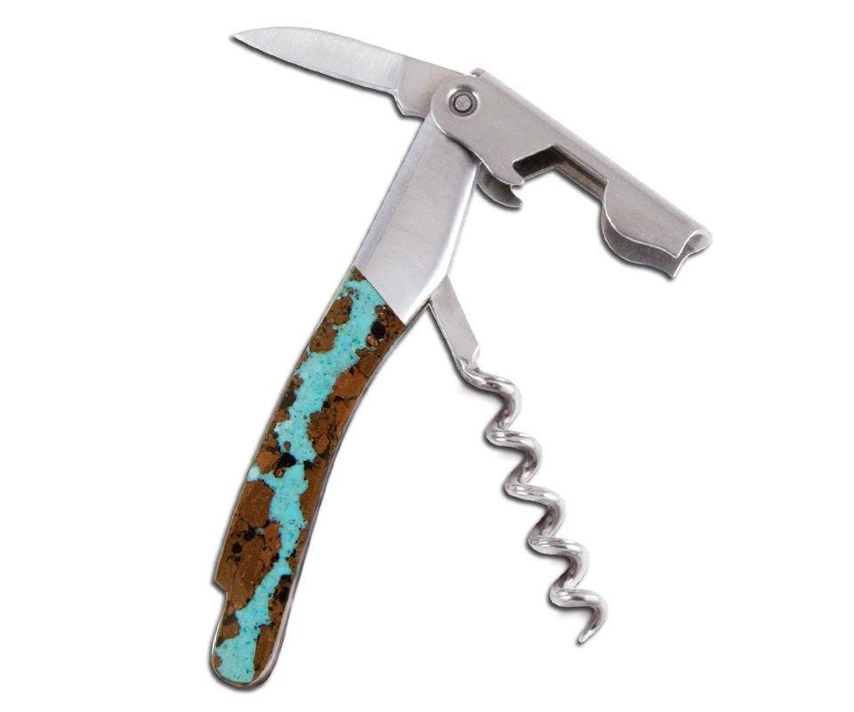 Vein Turquoise Waiter's Knife - Single