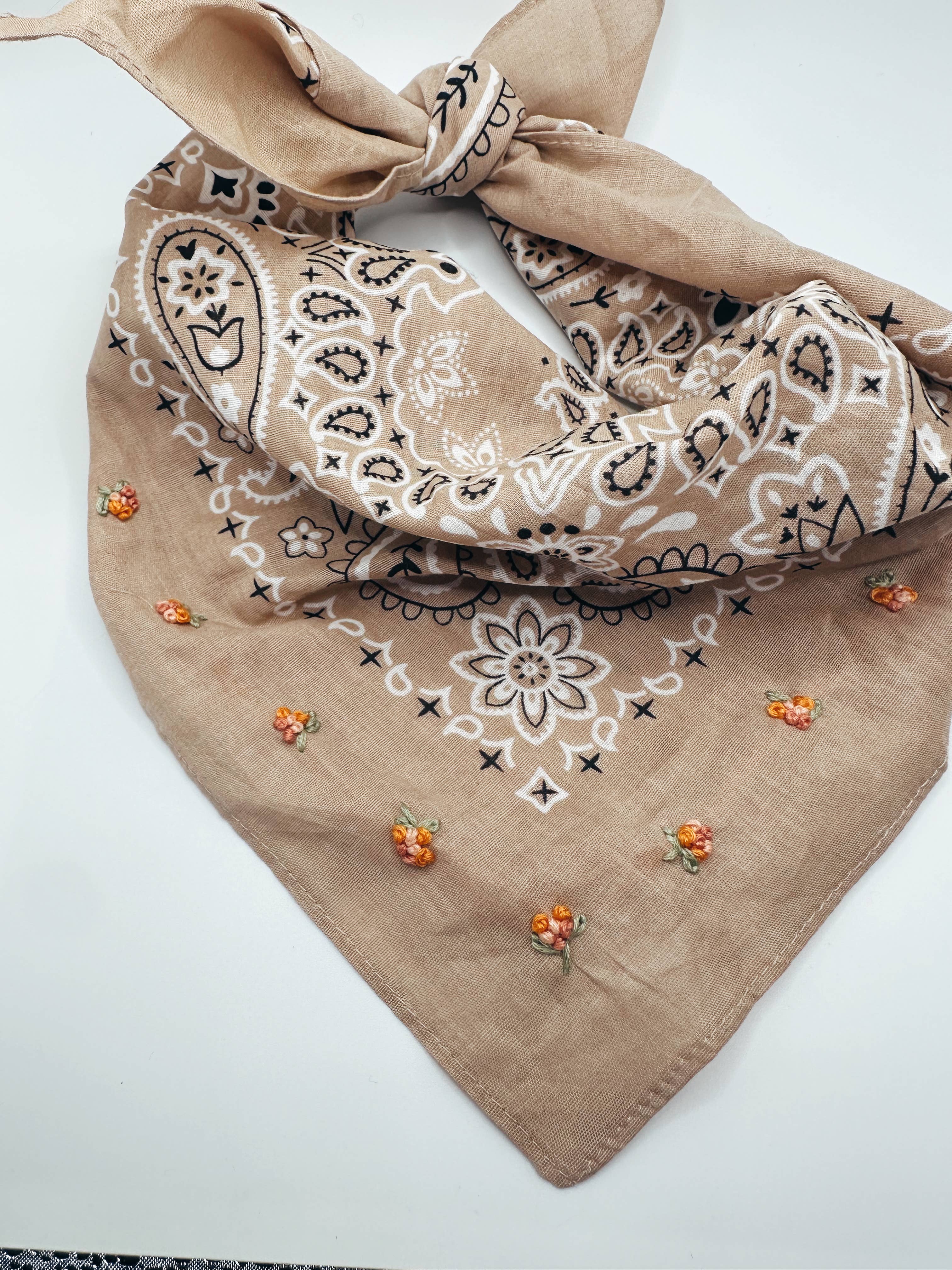 Mini bouquet bandana - tan
