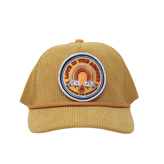 Love is the Answer Corduroy Trucker Hat