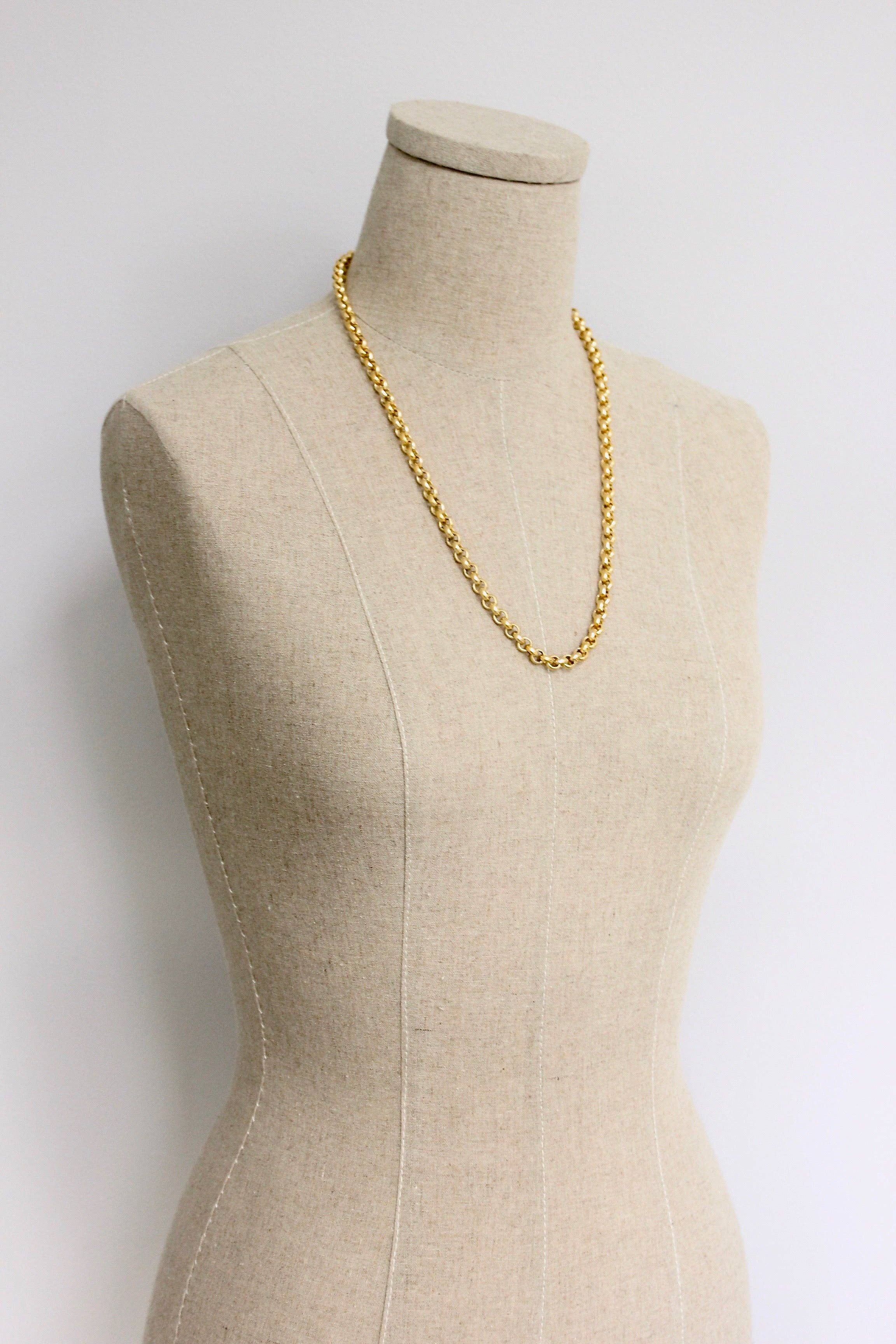 18k Matte Gold Necklace