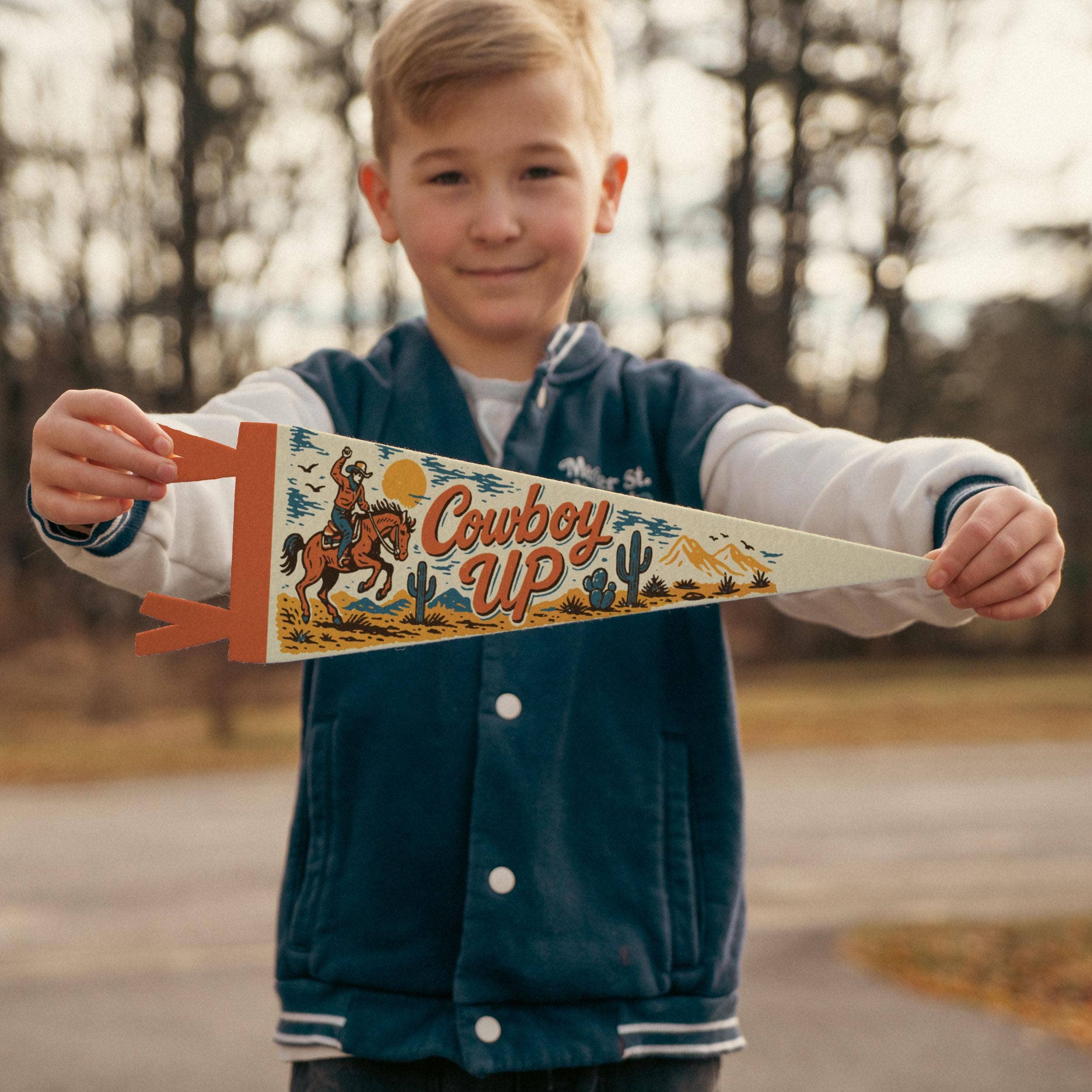 Cowboy Up Felt Pennant
