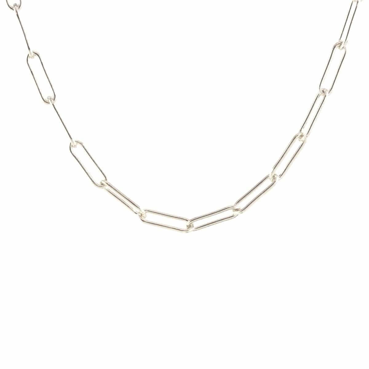 Paperclip Chain Necklace Gold Filled | Sterling Silver Adjustable up to 18 Inches Lobster Clasp Nickel Free Ships from CA