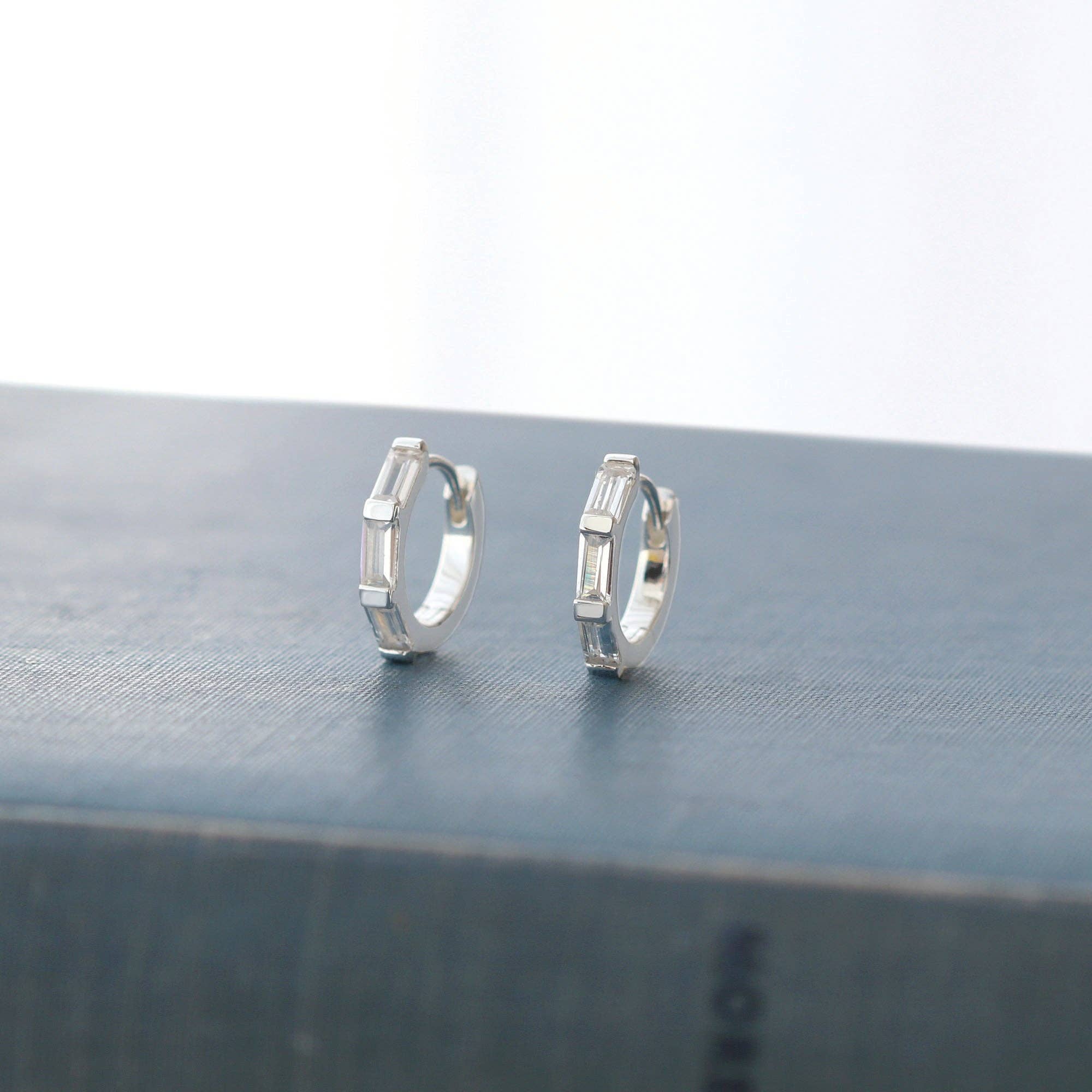 Baguette Huggie Hoop Earring