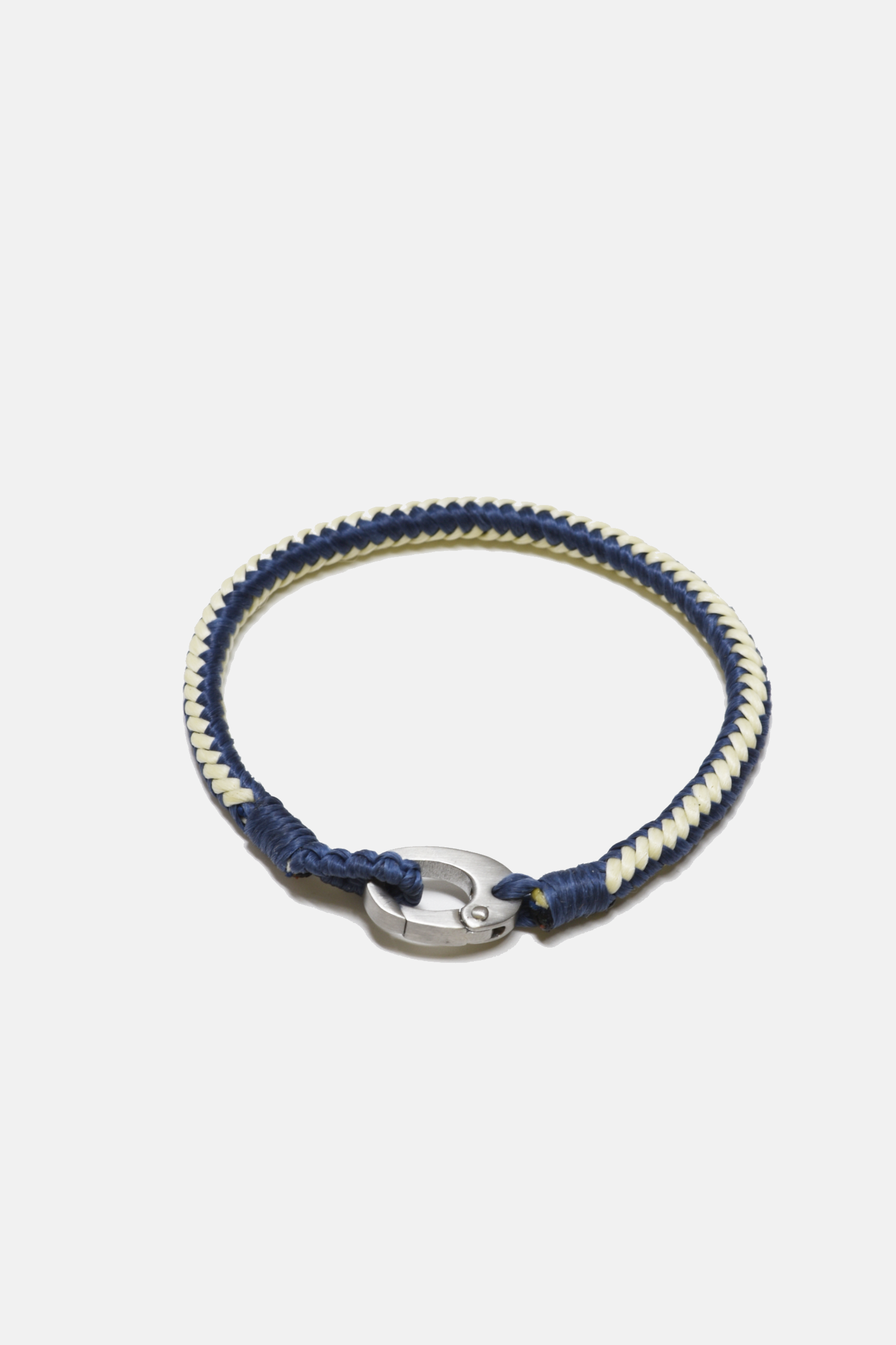 Braided Cream/Blue Rope with Clasp- Mens