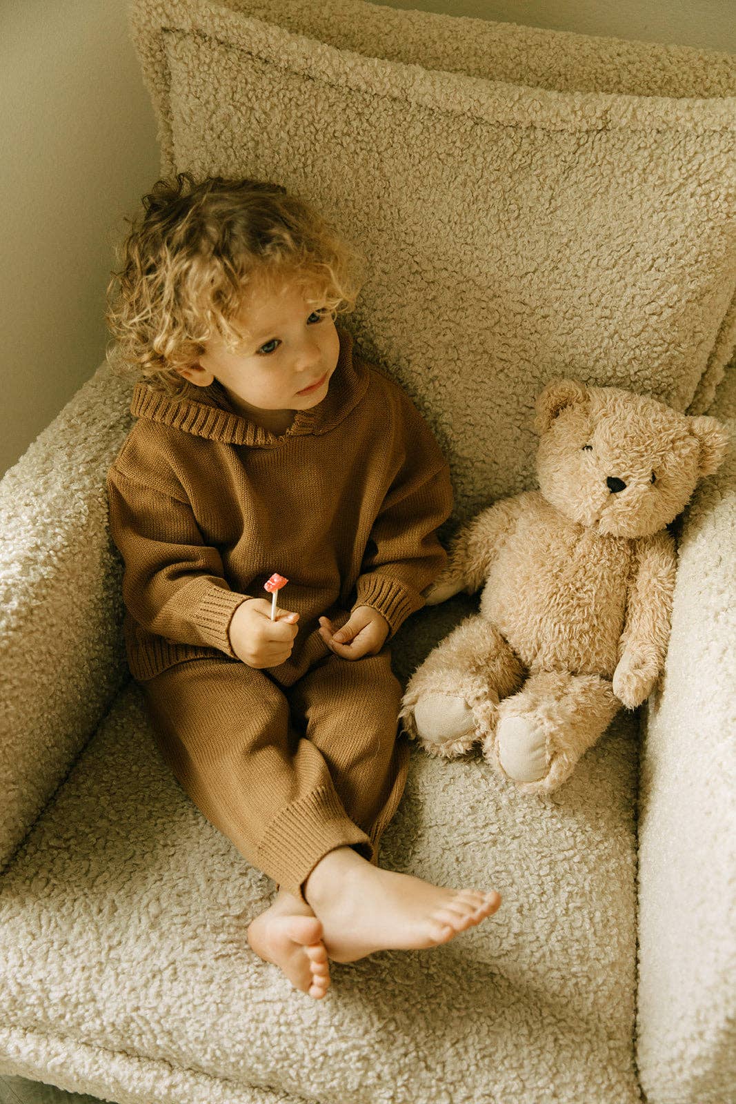 Hunter Knit Set in Brown