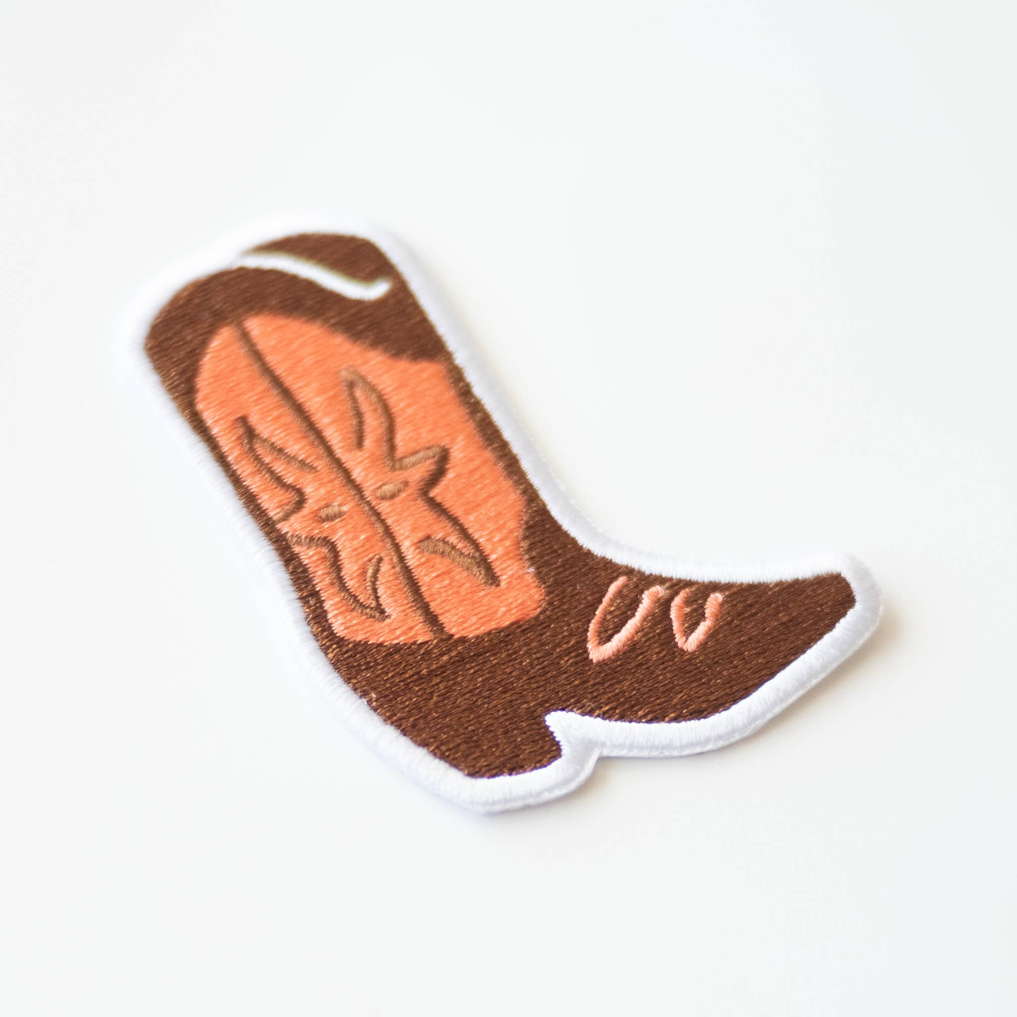 Cowgirl Boot Embroidered Iron on Patch