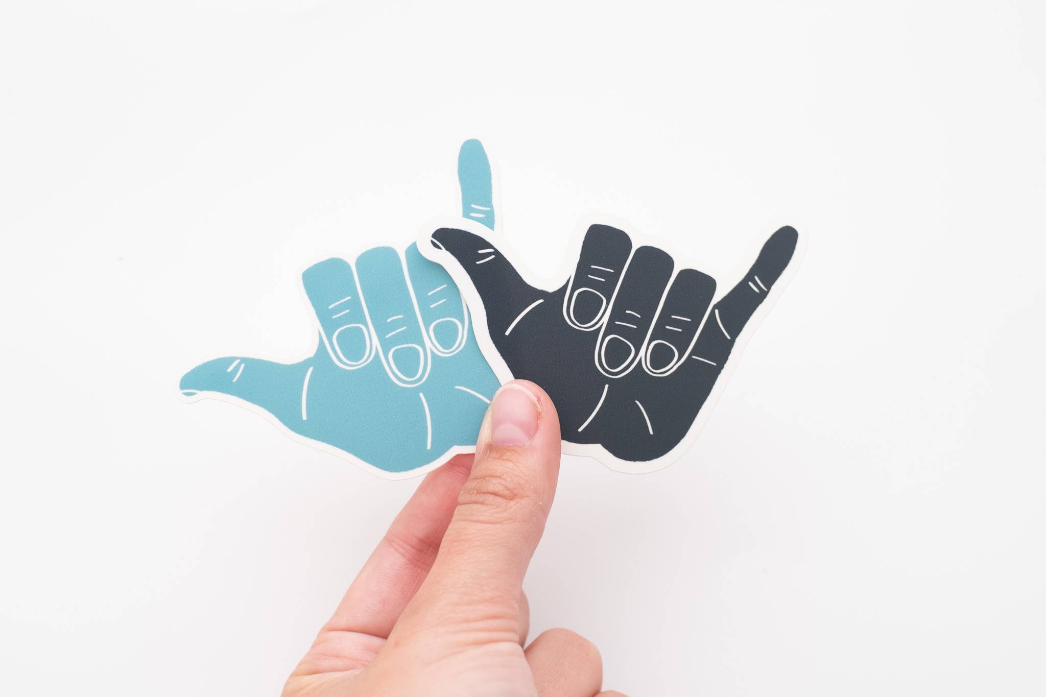 Hang Loose Hand Vinyl Sticker - Navy Blue