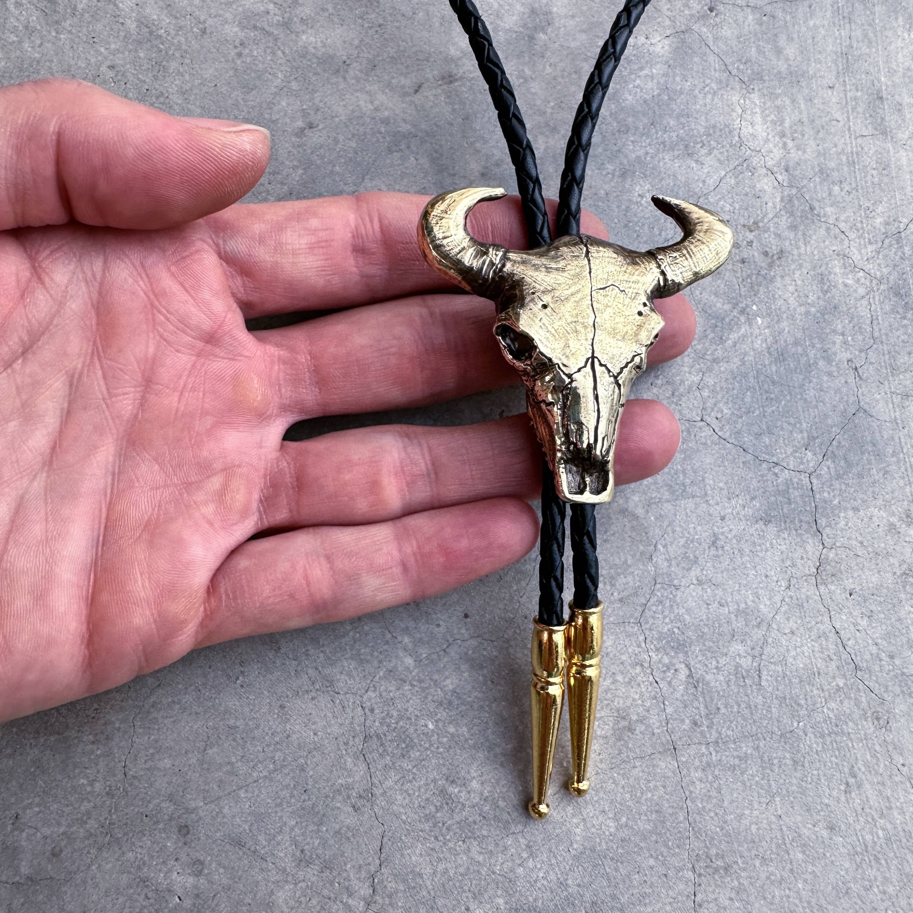 Bull Skull Bolo Tie