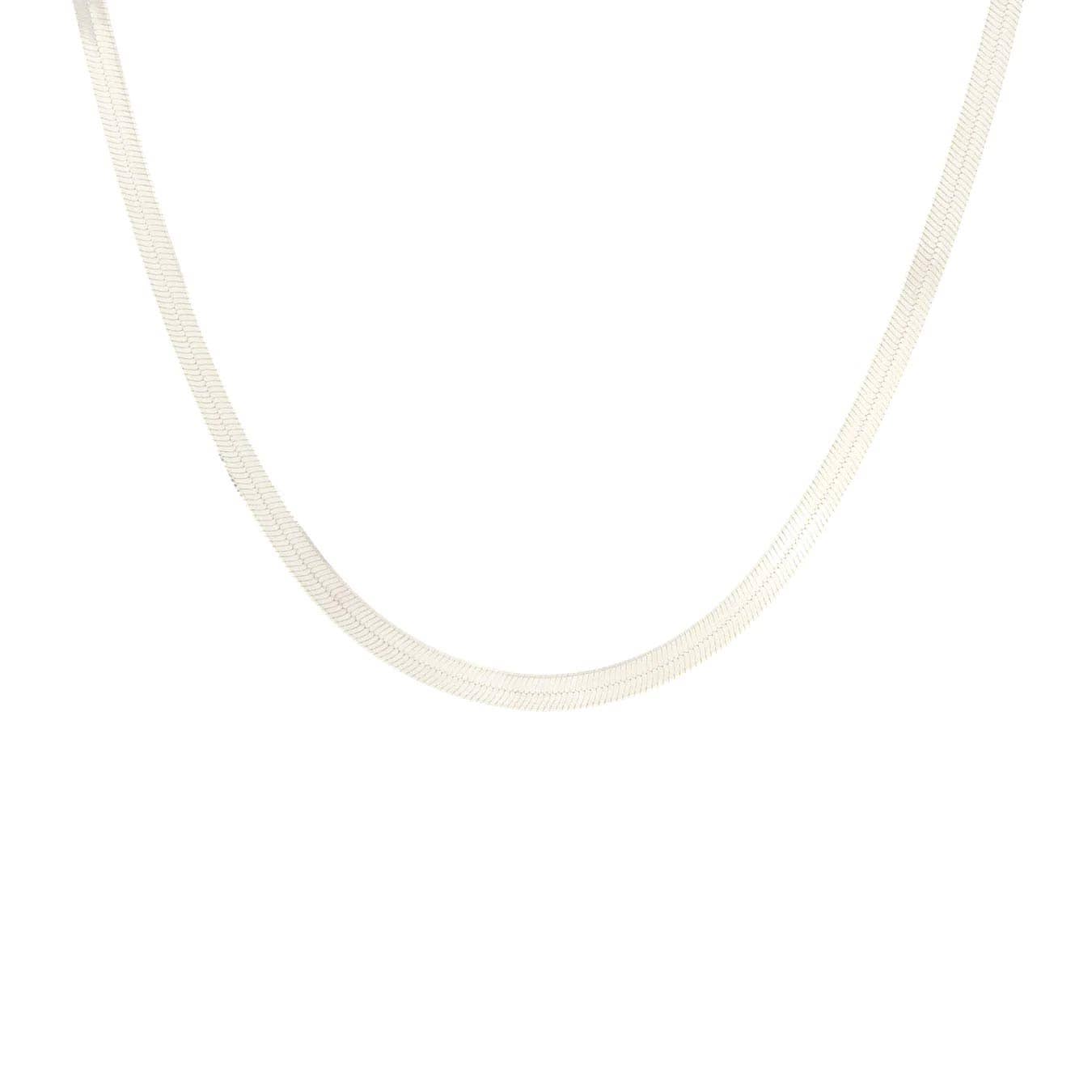 Herringbone Chain Necklace 18K Gold Vermeil | Sterling Silver 16-18 Inches Lobster Clasp Nickel Free Ships from CA