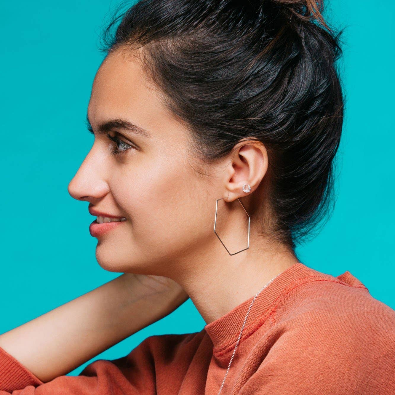 Horseshoe Crystal Stud Earrings 18K Gold Vermeil | Sterling Silver CZ Crystals Nickel Free Hypoallergenic Ships from CA