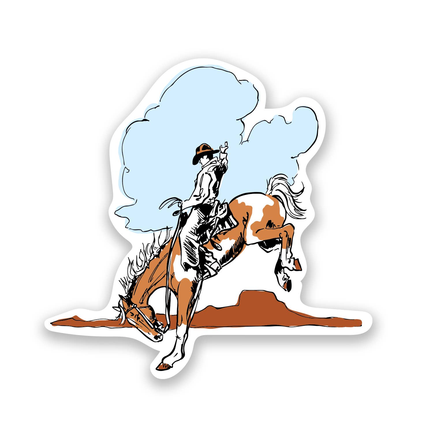 Cowboy Clouds Single Sticker