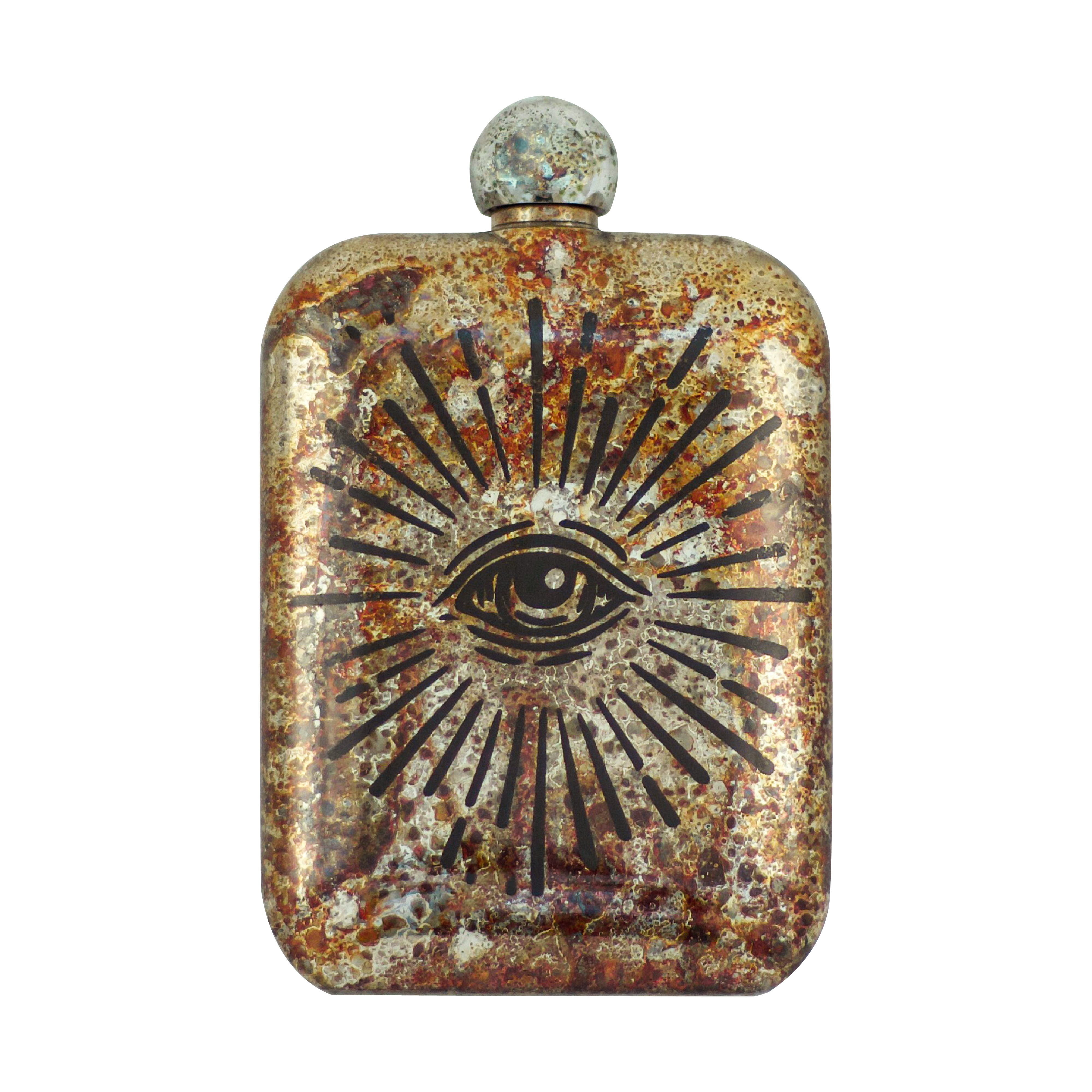EYE OF PROVIDENCE WHISKEY FLASK